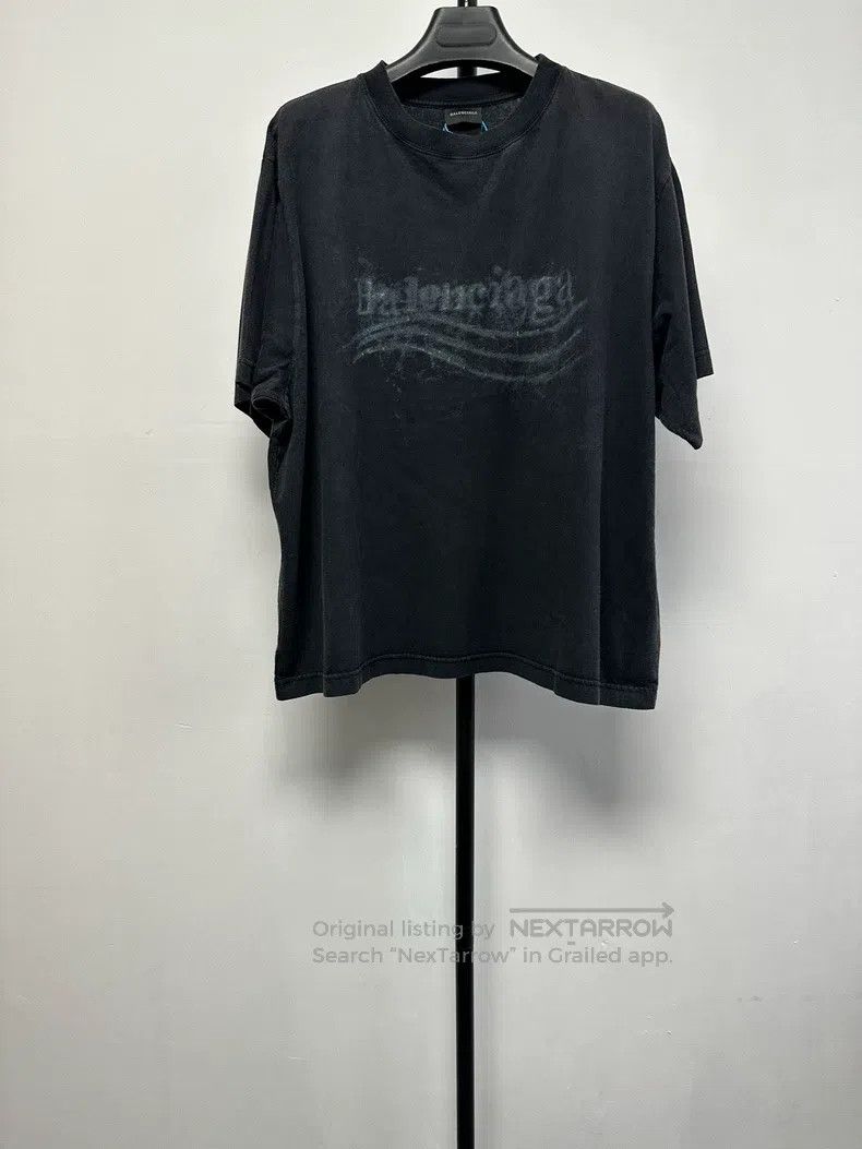 Balenciaga Balenciaga Washed Cotton Crewneck Dry Knit Size US XL / EU 56 / 4 - 1 Thumbnail