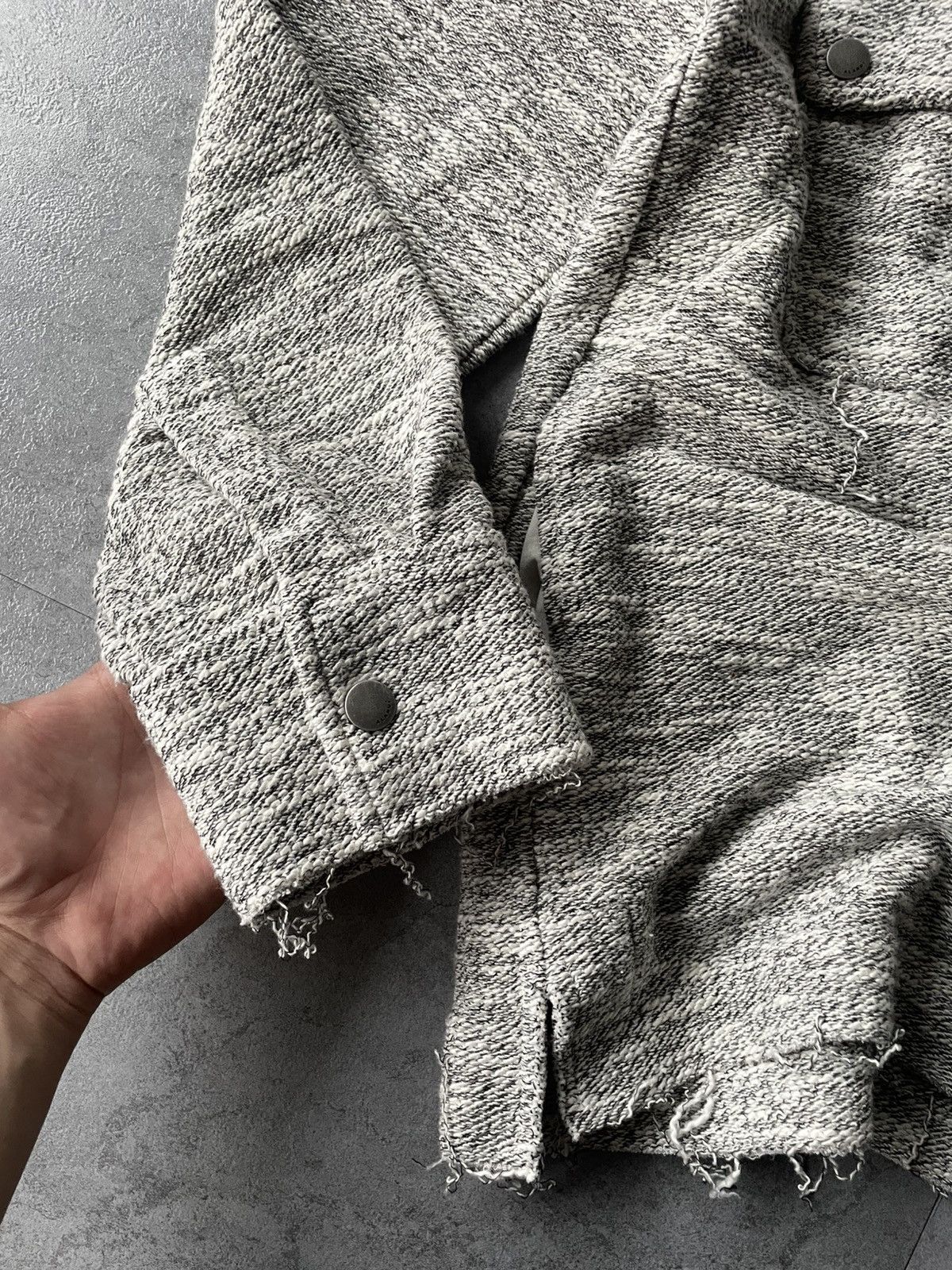 Alanui ALANUI RAW EDGE MÉLANGE COTTON OVERSHIRT💫 Size US L / EU 52-54 / 3 - 6 Thumbnail