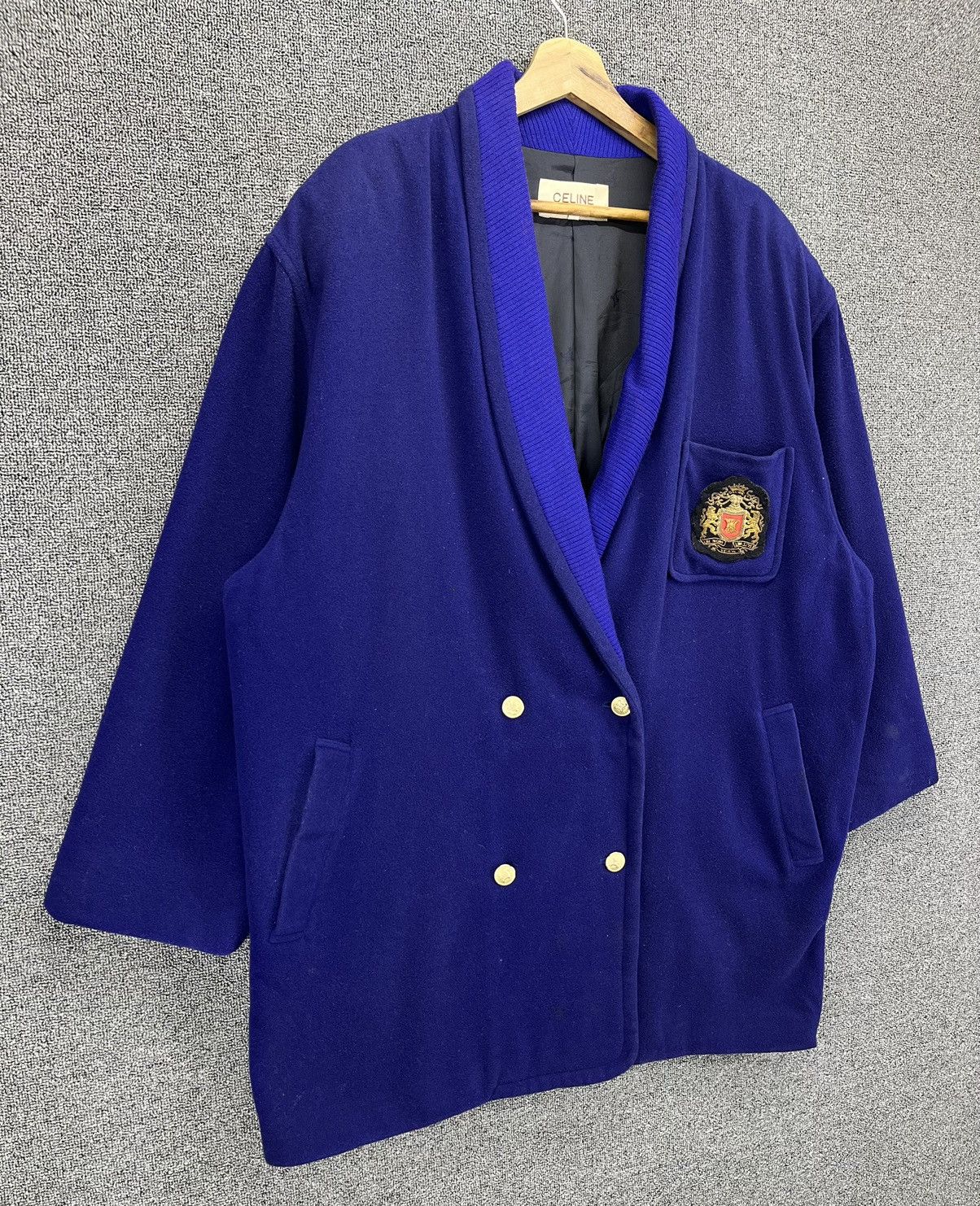 Celine Vintage 90s Celine Double Breasted Wool Jacket Size US L / EU 52-54 / 3 - 2 Thumbnail