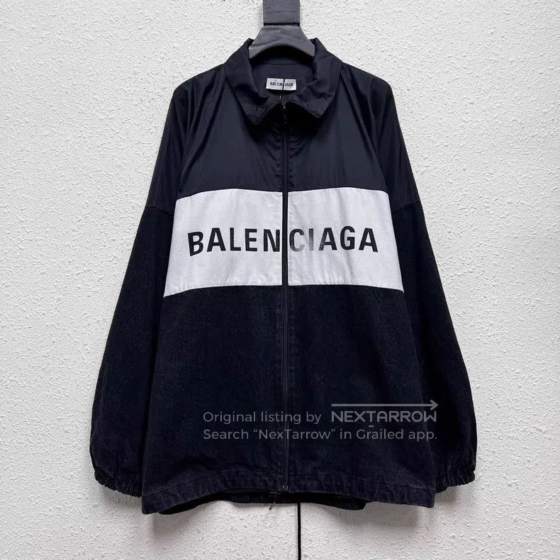 Balenciaga Balenciaga Black washed denim color block windbreaker Size XS / US 0-2 / IT 36-38 - 1 Thumbnail
