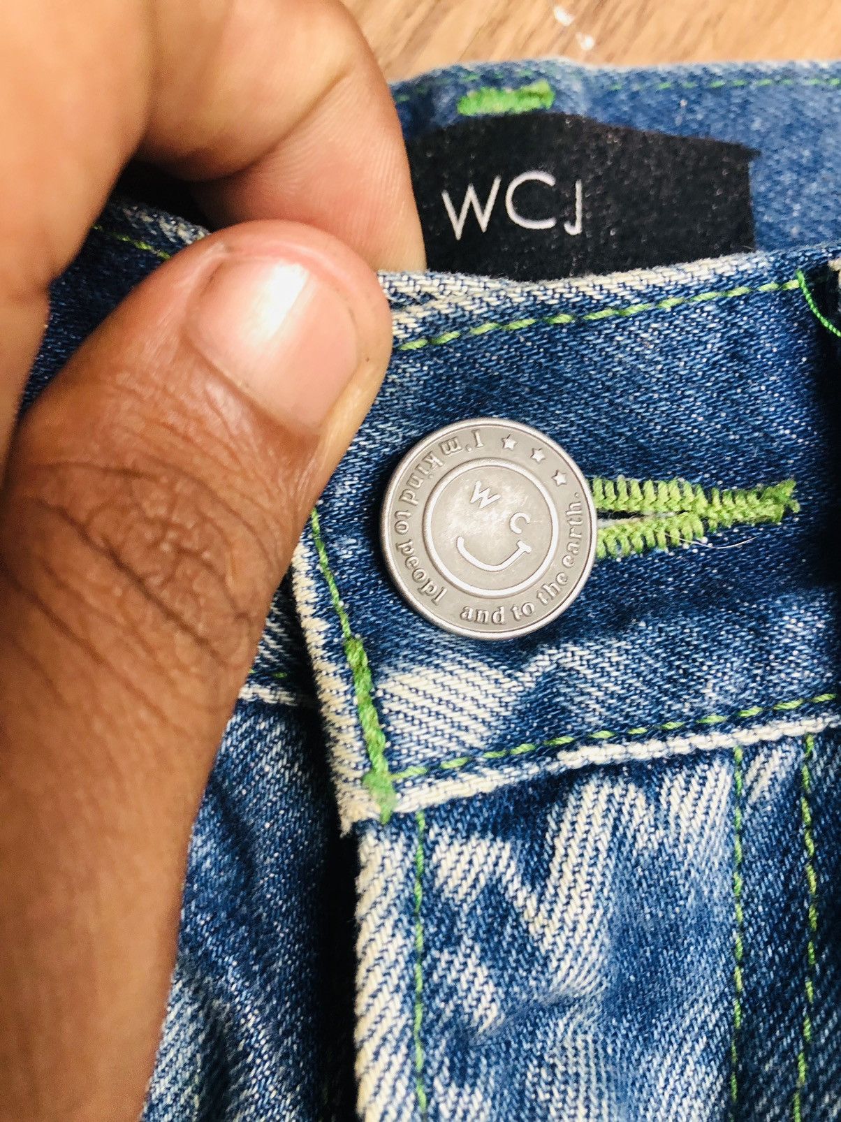 If Six Was Nine WCJ Wide-Leg Ripped Jeans - Unique Thigh Cutout Denim (40) Size US 26 / EU 42 - 9 Thumbnail