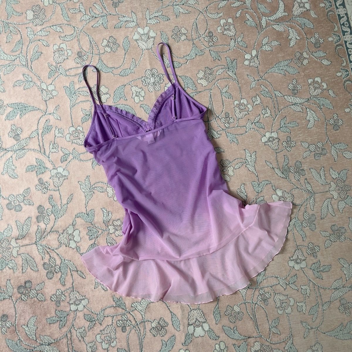 Victoria's Secret Victoria’s Secret Purple Pink Mesh Slip Dress (M–L) Size L / US 10 / IT 46 - 12 Thumbnail