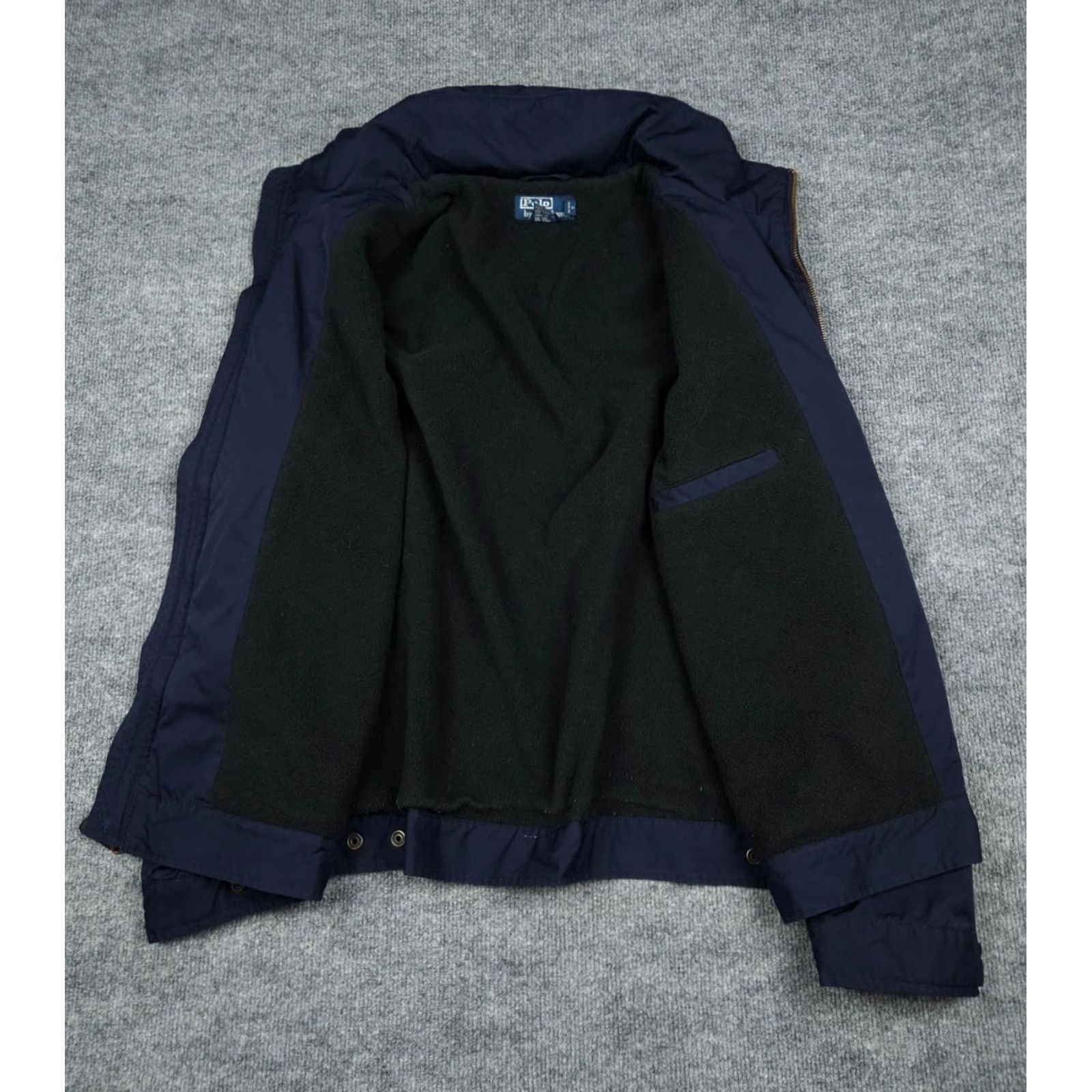 Polo Ralph Lauren VINTAGE Polo Ralph Lauren Jacket Mens Large Navy Full Zip Lined Hooded Bomber Jacket Navy Blue 90s Classic Mens Size US L / EU 52-54 / 3 - 5 Thumbnail