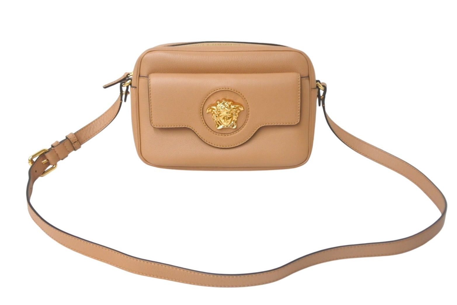 Versace Medusa Shoulder Bag Crossbody in Brown, Men's