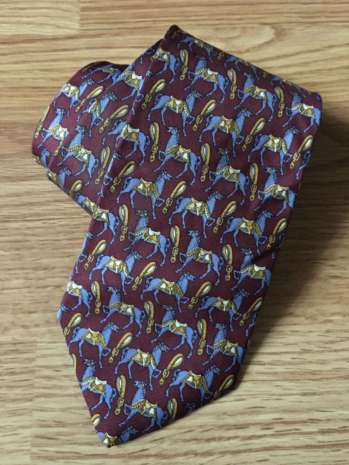 Brooks Brothers × Designer Brooks Brothers Designer Horses Print Silk Mens Tie Size ONE SIZE - 1 Thumbnail
