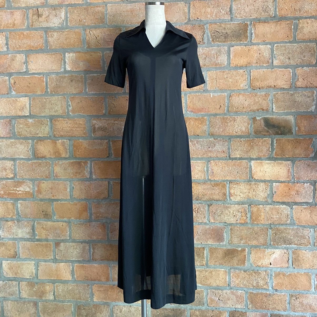 Yohji Yamamoto IWISH Black Collared Midi Shirt Dress Size S / US 4 / IT 40 - 13 Thumbnail