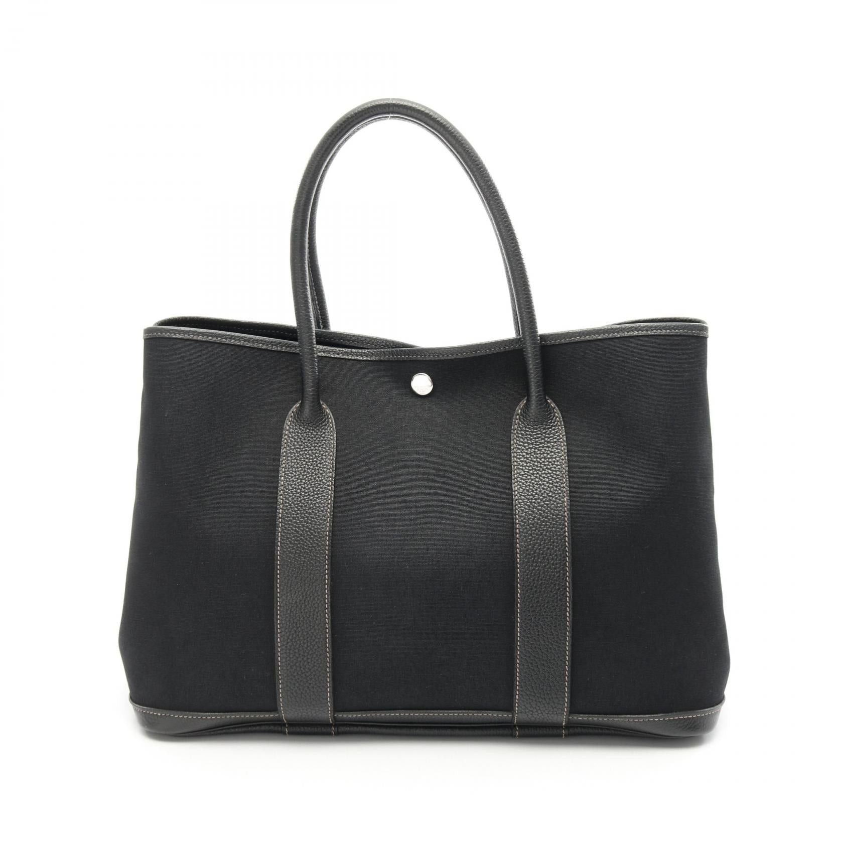Hermes Hermes Garden Party Pm Handbag Tote Bag Toile Officier Leather Black Silver Hardware □J Carved Stamp Size ONE SIZE - 1 Thumbnail