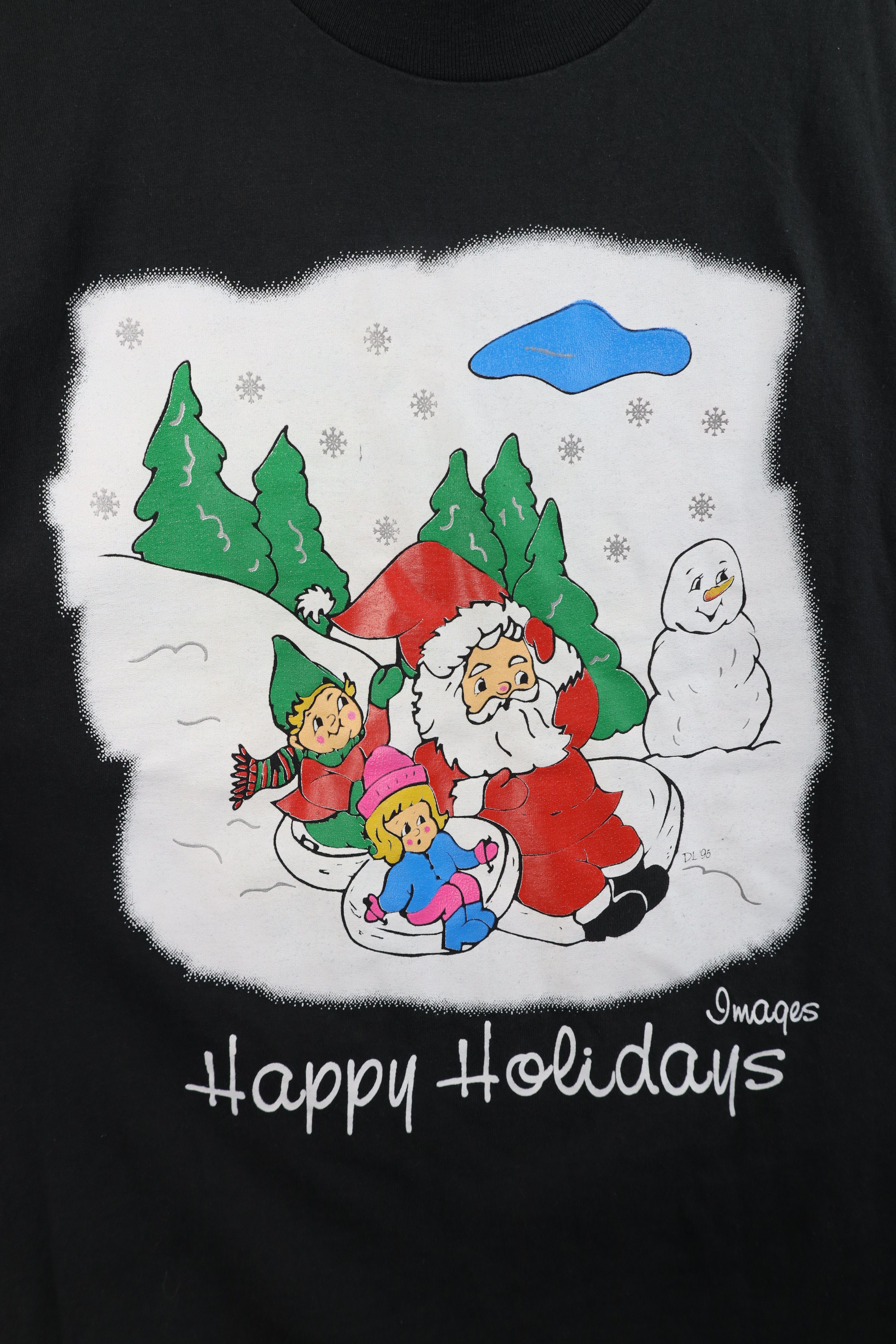 Vintage Vintage 90s Christmas Holidays Santa Claus T-Shirt Black USA Size US XL / EU 56 / 4 - 4 Thumbnail