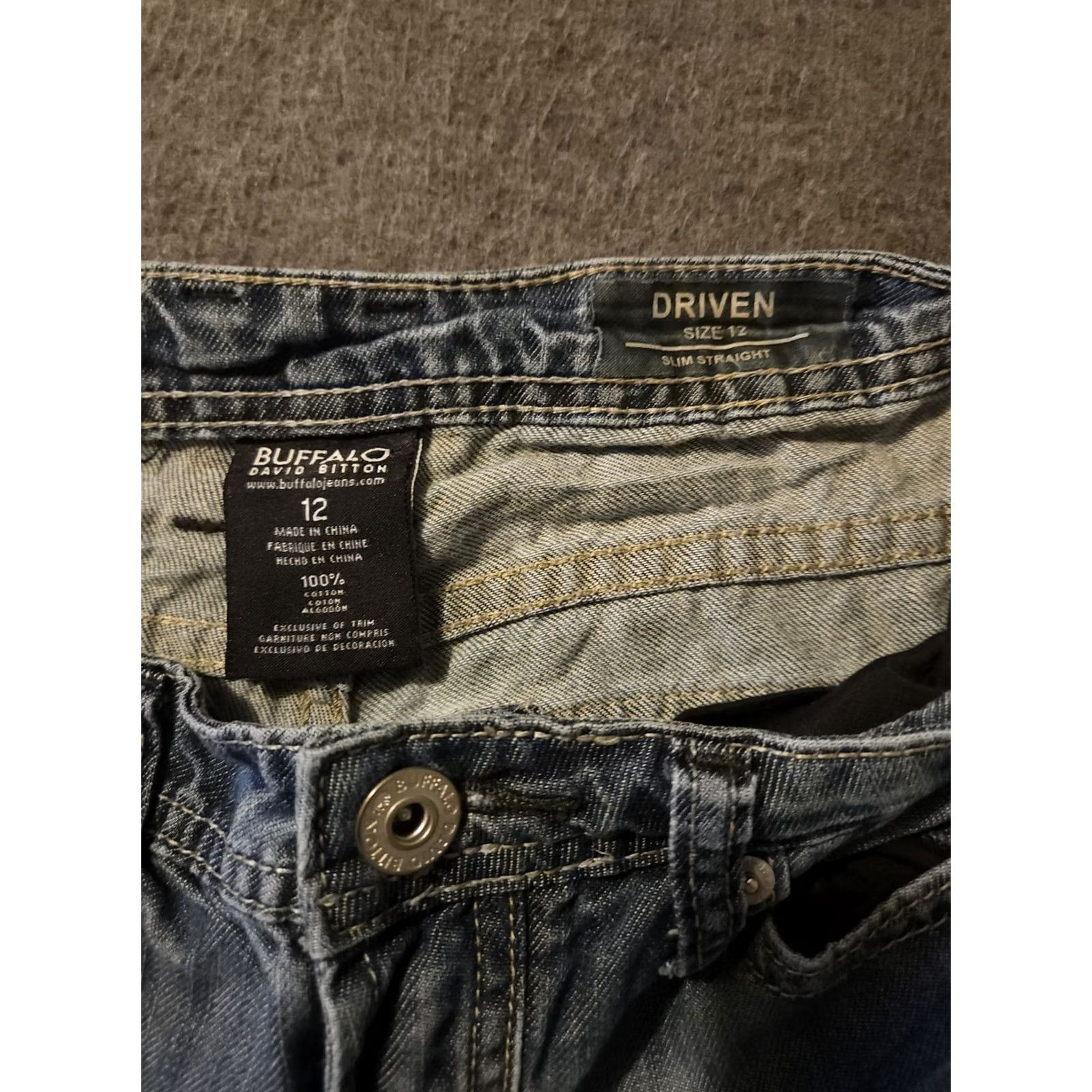 Buffalo David Bitton VINTAGE Buffalo David Bitton Jeans Slim Straight Jeans Women's 12 Blue Thick Stitch Size 34" / US 12 / IT 48 - 2 Thumbnail