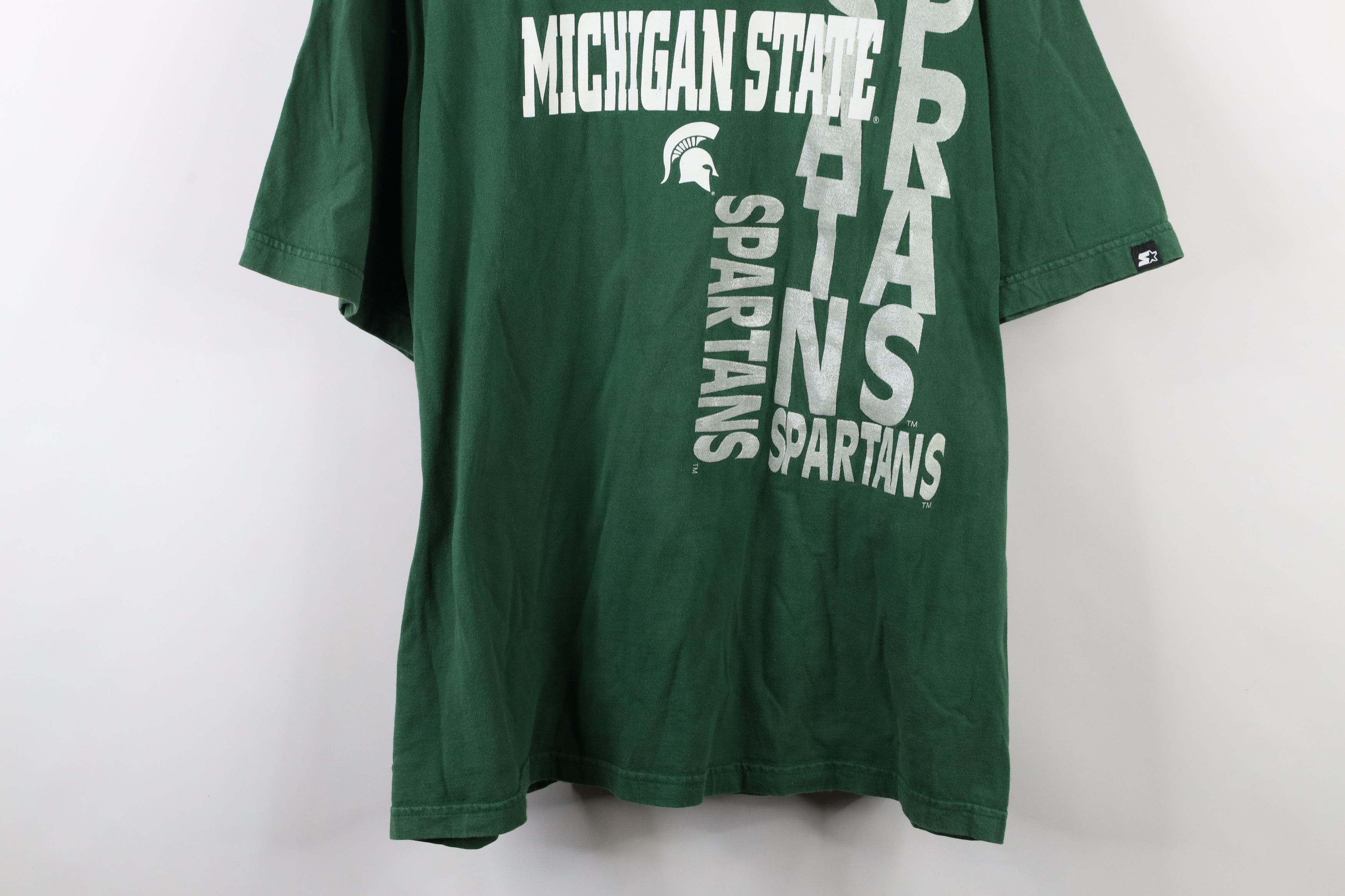 Starter × Vintage Vintage 90s Starter Spell Michigan State University T-Shirt Size US XL / EU 56 / 4 - 3 Thumbnail