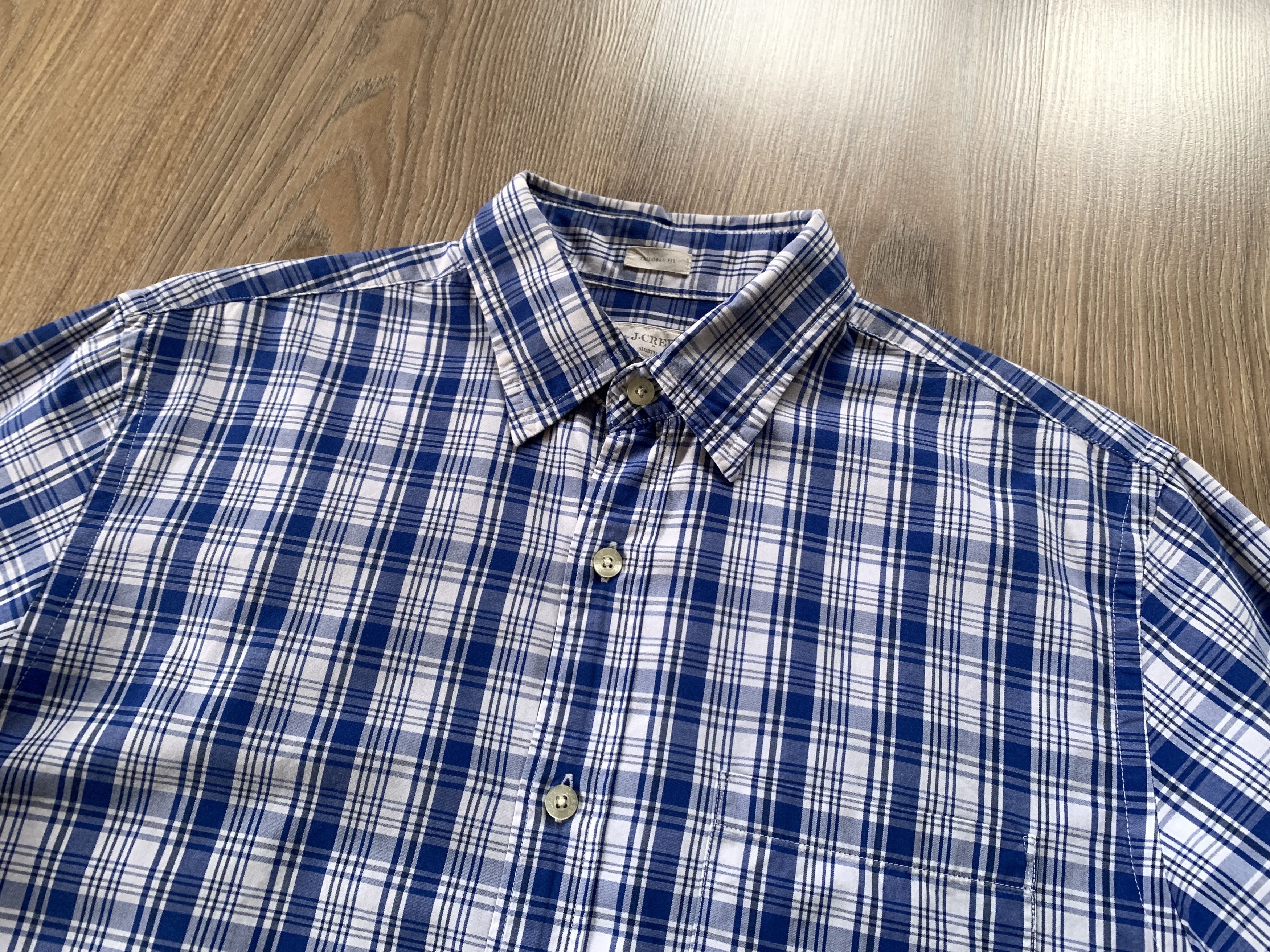 J.Crew Mens J Crew Tailored Fit Plaid Long Sleeve Shirt Size US S / EU 44-46 / 1 - 4 Thumbnail