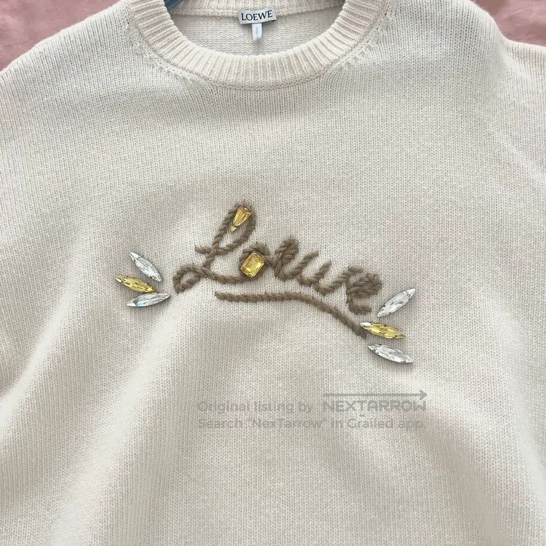 Loewe Loewe Crystal Letter Knit Sweater Size S / US 4 / IT 40 - 2 Thumbnail