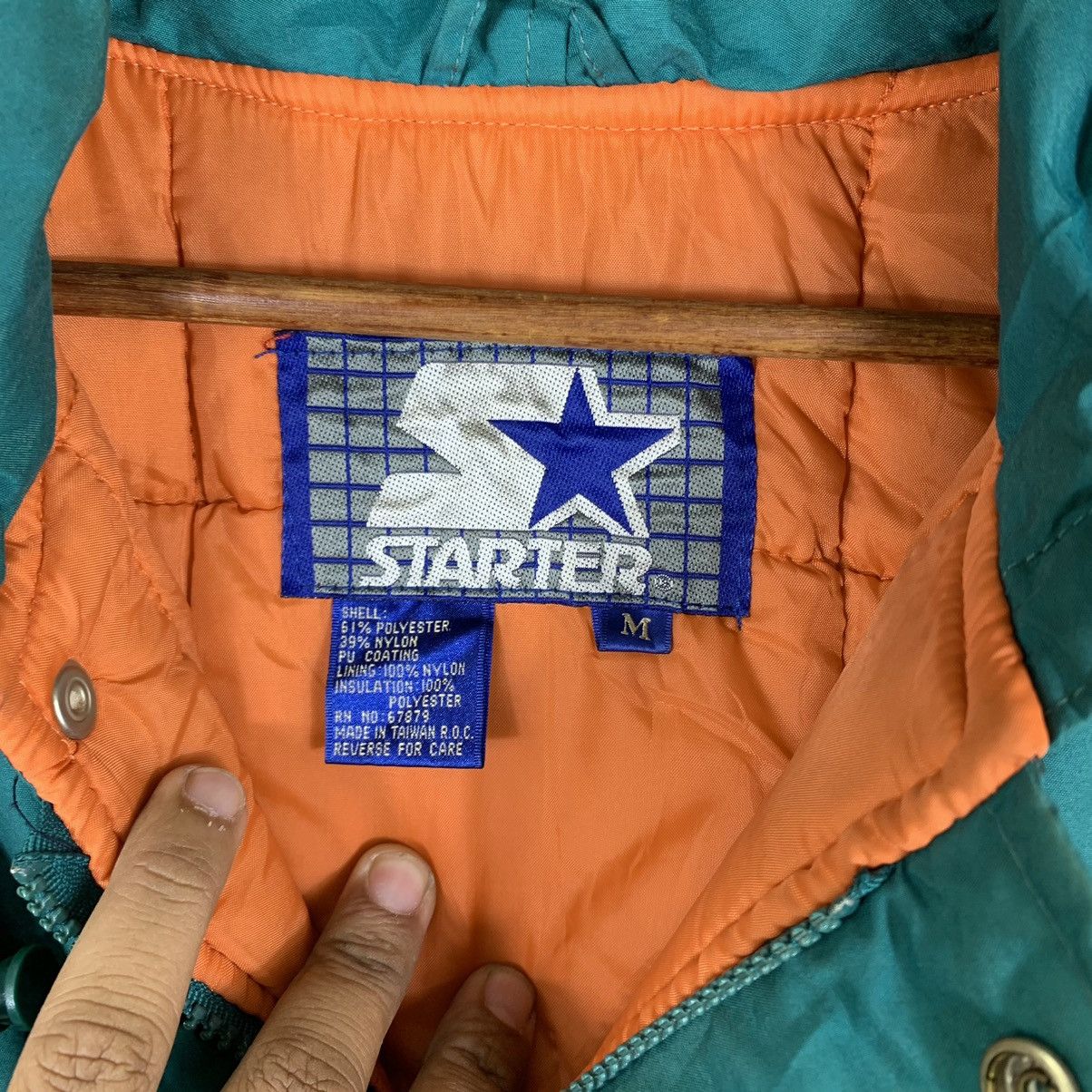 Starter × Vintage VINTAGE MIAMI DOLPHINS NFL STARTER BOMBER LIGHT JACKET Size US M / EU 48-50 / 2 - 13 Thumbnail