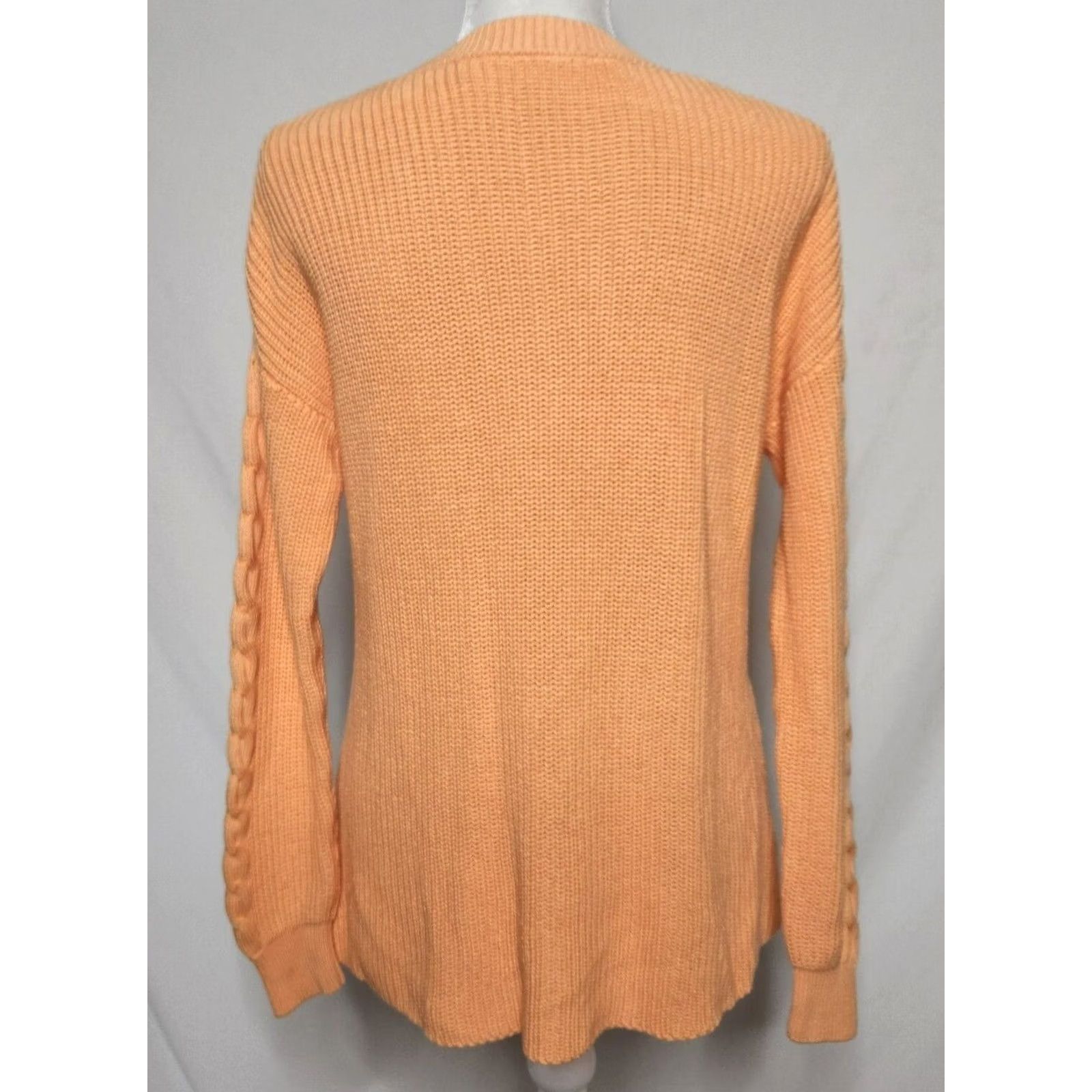 Soft Surroundings Soft Surroundings Woman Pullover Knit Sweater Cable-Knit Orange M Short Sleeve? Size M / US 6-8 / IT 42-44 - 3 Thumbnail