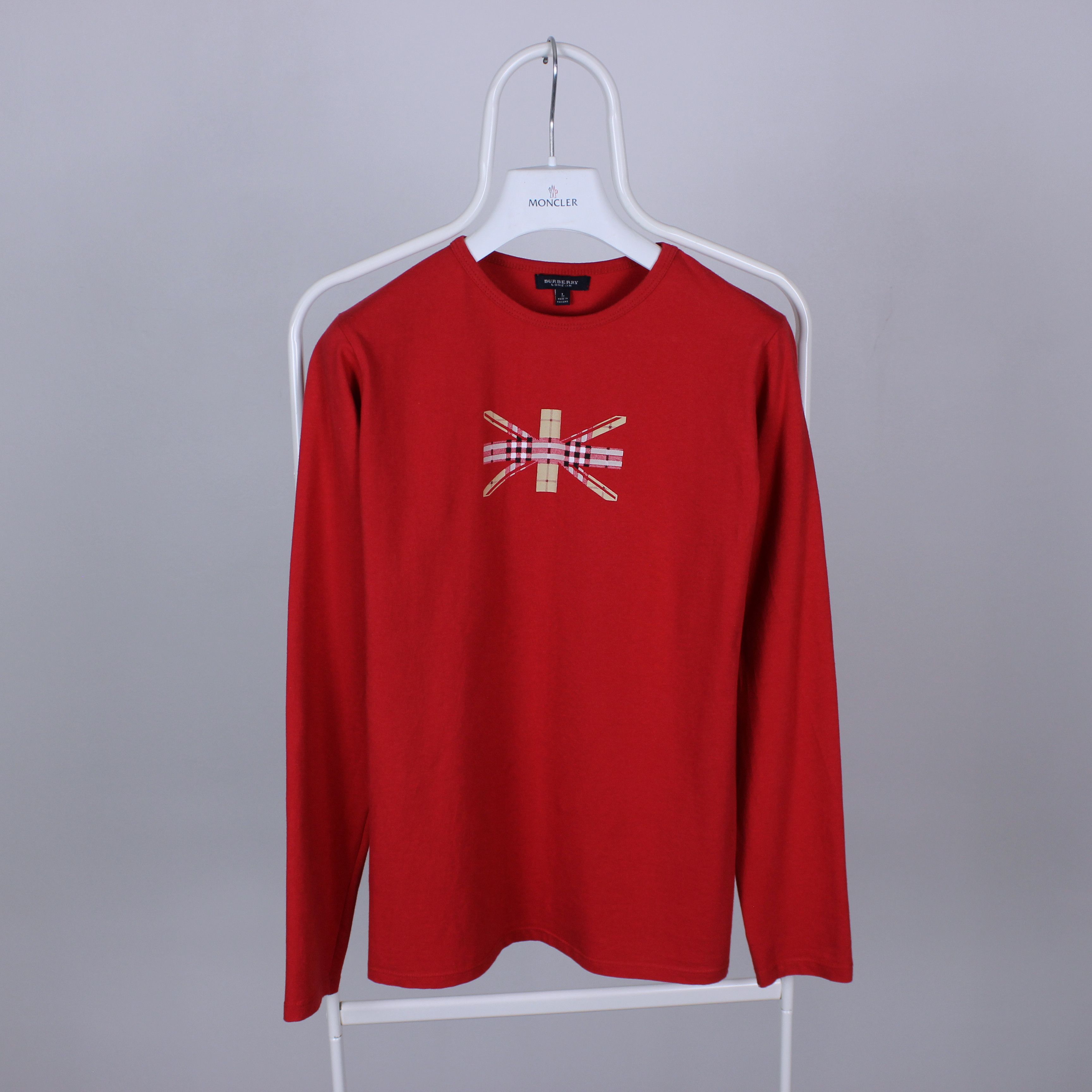 Burberry Burberry blouses long sleeve M L red Size L / US 10 / IT 46 - 2 Thumbnail