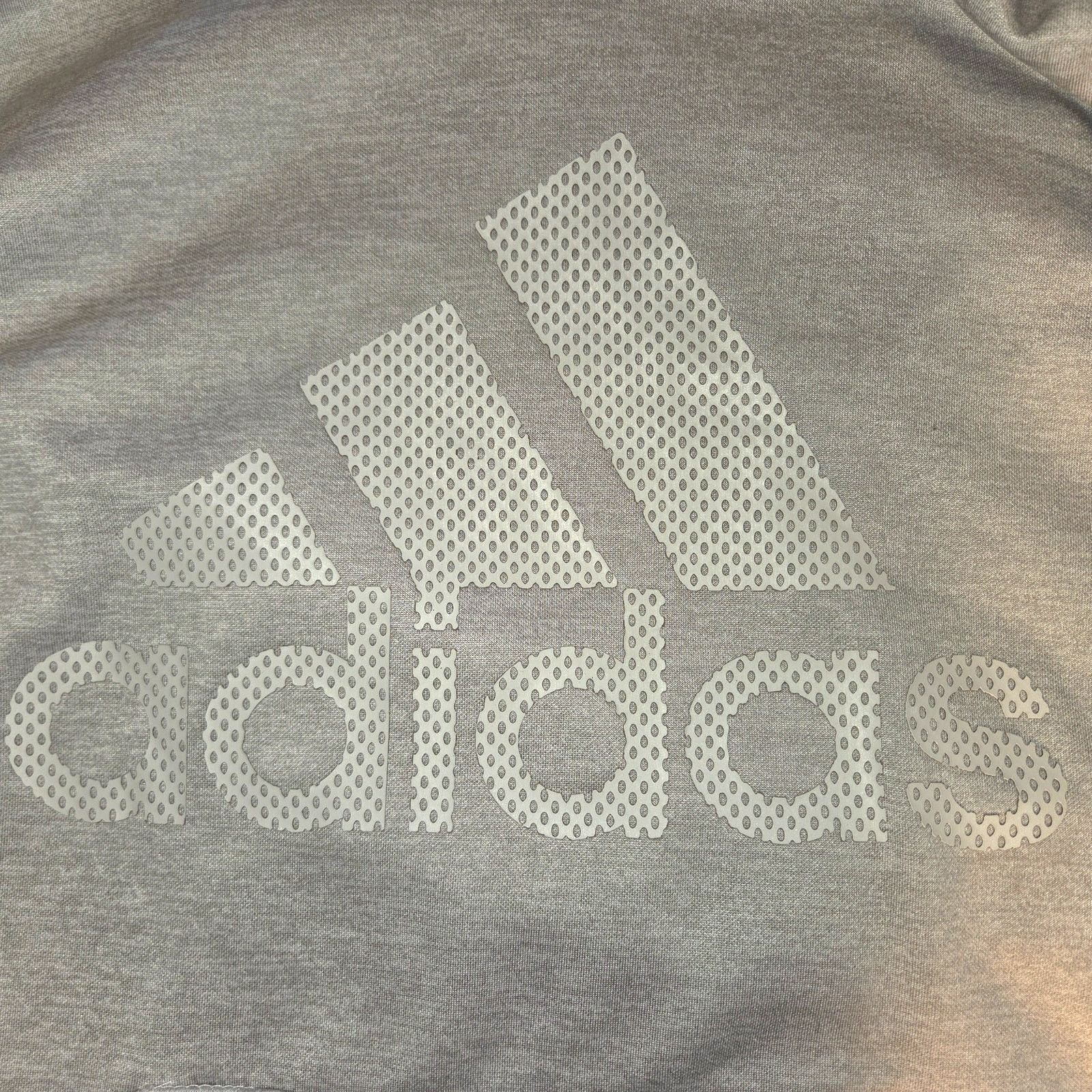Adidas Stylish Medium Grey Adidas Hoodie - Men's Activewear Size US M / EU 48-50 / 2 - 4 Thumbnail