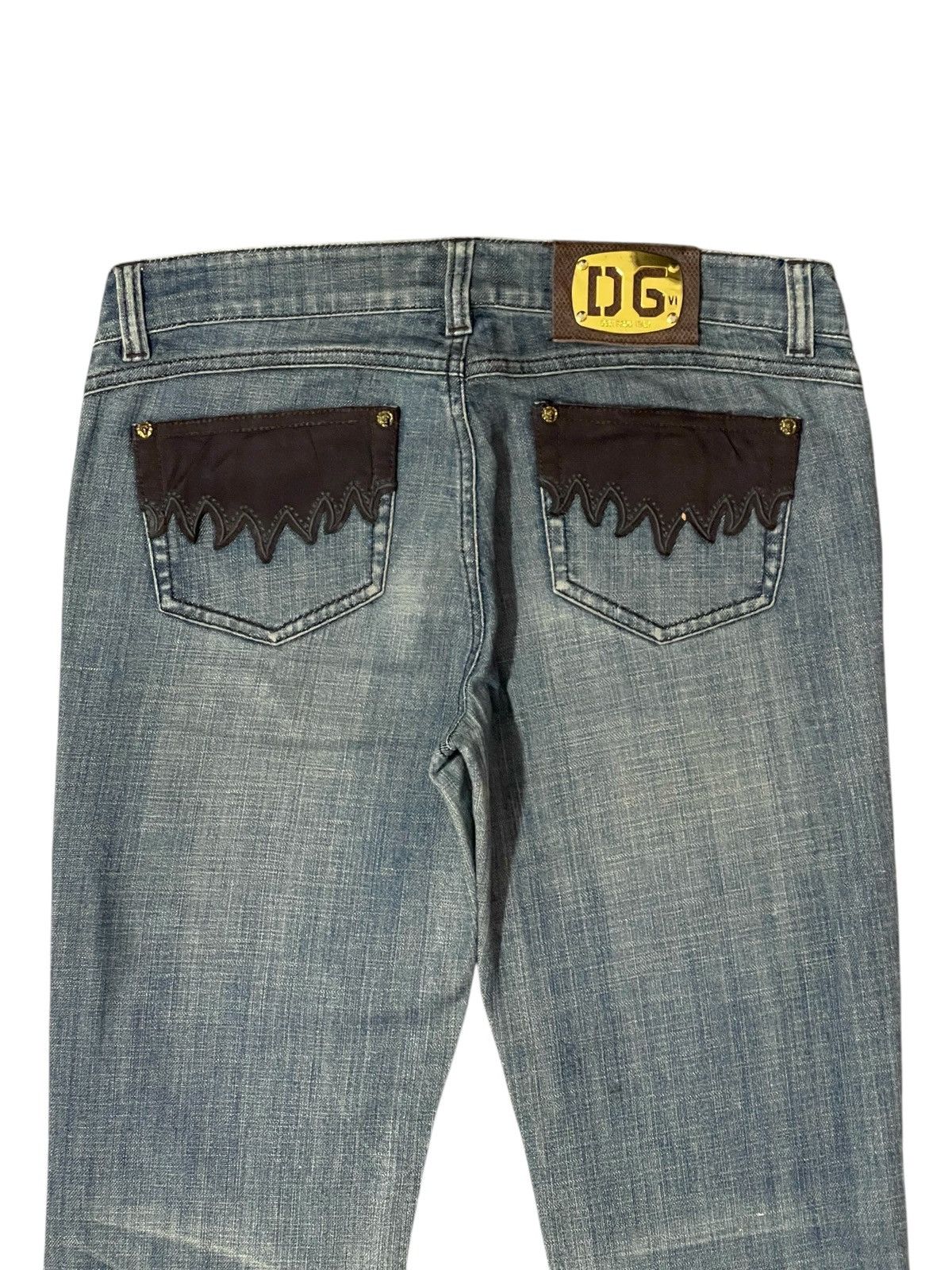 Vintage 2006 DGVI Leather Patch Wavy Brazilroxx Jeans Size US 31 - 13 Thumbnail