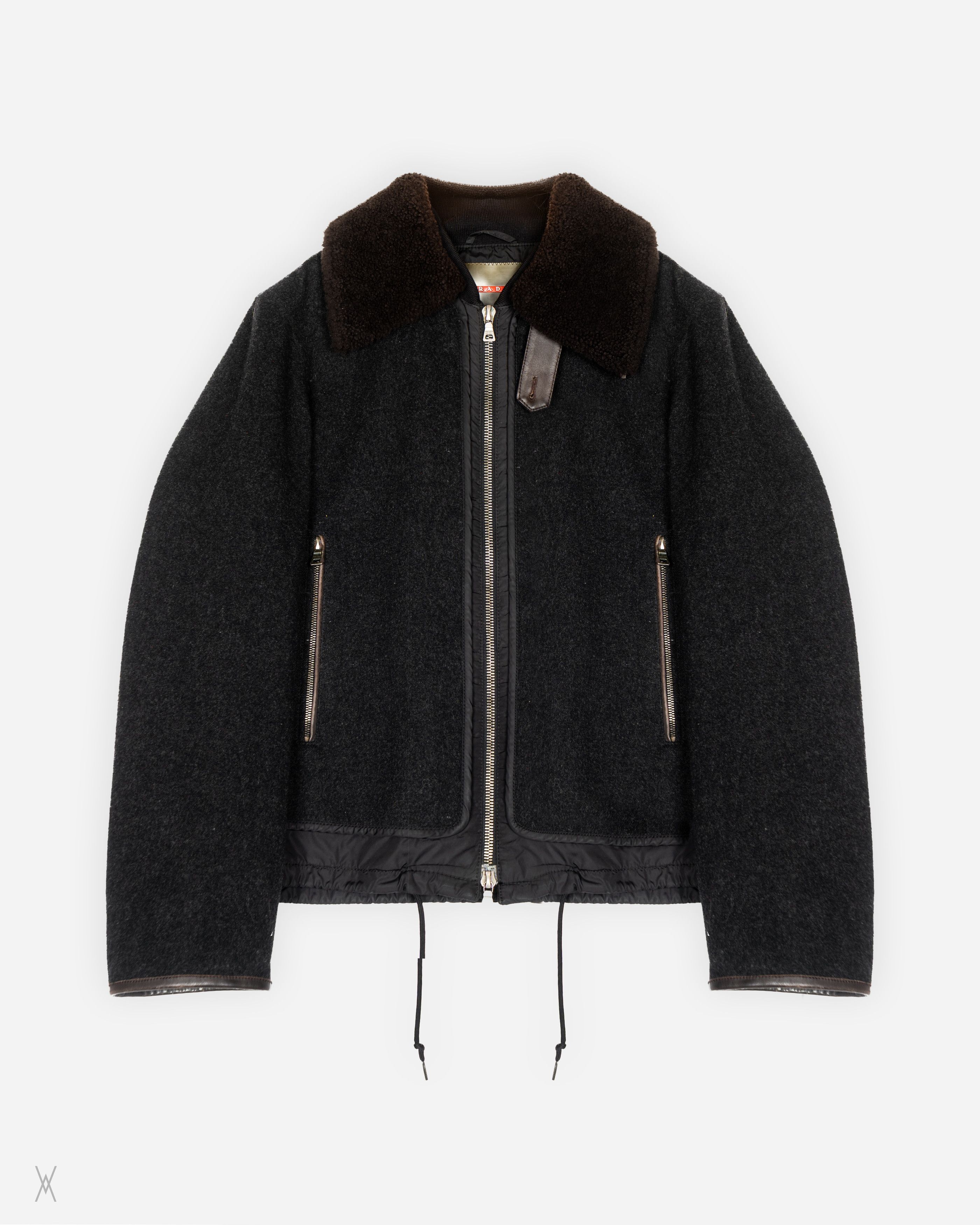 Prada PRADA shearling collar bomber jacket Size US M / EU 48-50 / 2 - 1 Thumbnail