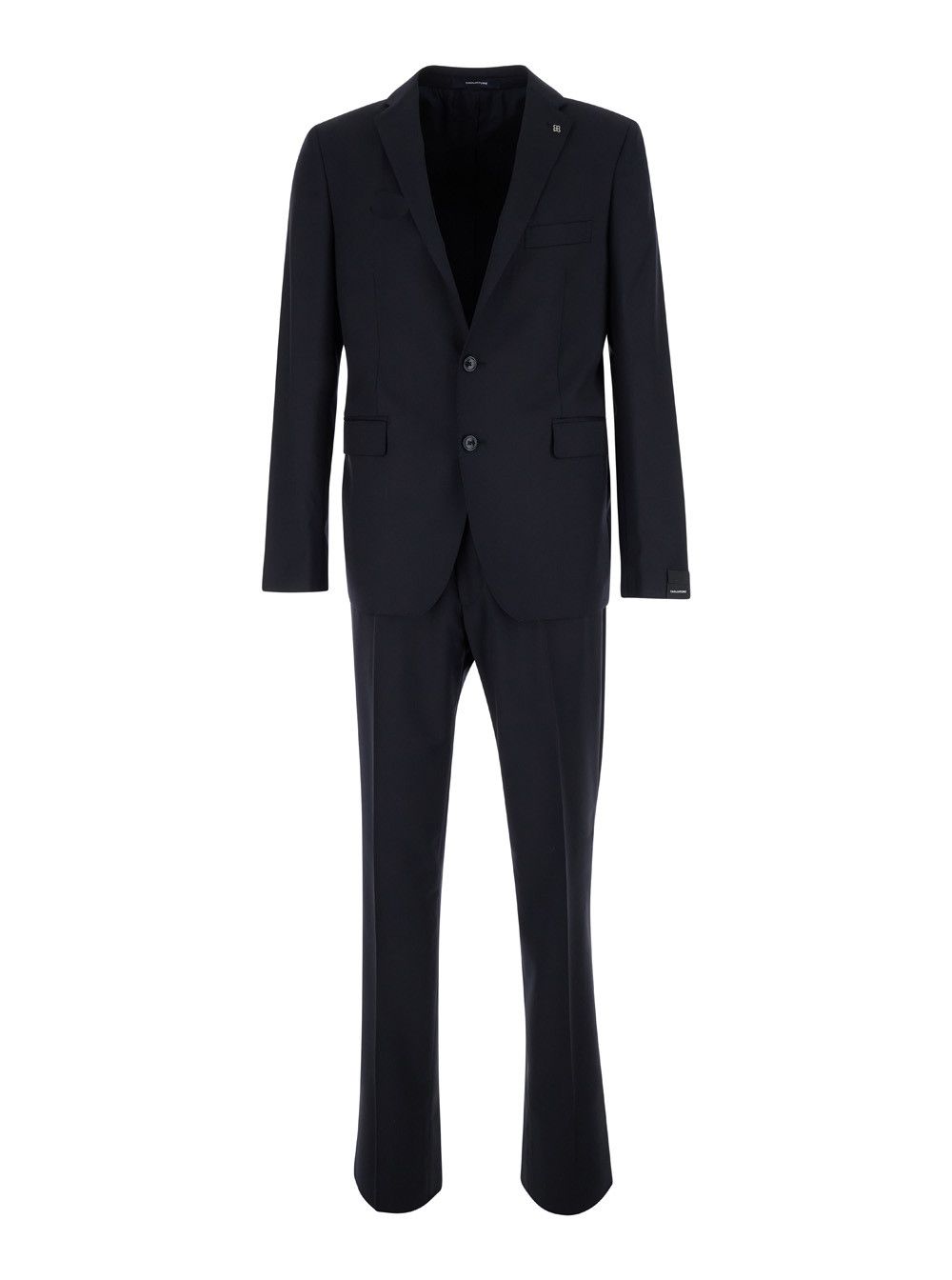 Tagliatore Black Single-Breasted Suit with Logo Pin Man Size US XXL / EU 58 / 5 - 1 Thumbnail