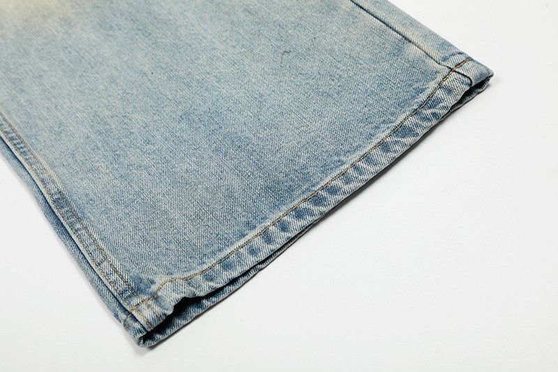 Vintage American retro washed distressed jeans for men Size US 32 / EU 48 - 6 Thumbnail