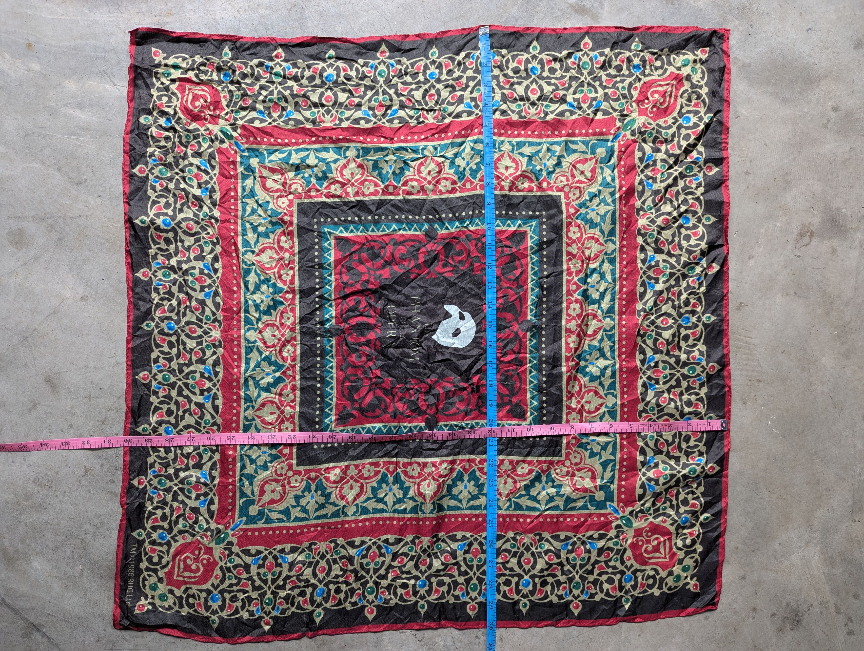 Vintage Vintage Phantom Of The Opera Scarf TM 1986 Rug LTD Size ONE SIZE - 6 Thumbnail