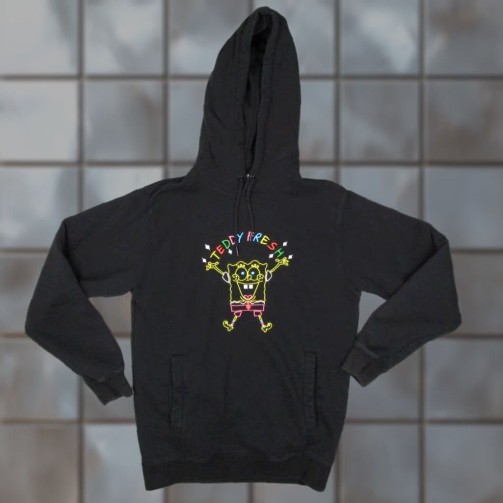 Teddy Fresh VINTAGE Teddy Fresh Spongebob Hoodie Men Medium Black Pullover Embroidered Kangaroo 2020 Size US M / EU 48-50 / 2 - 1 Thumbnail