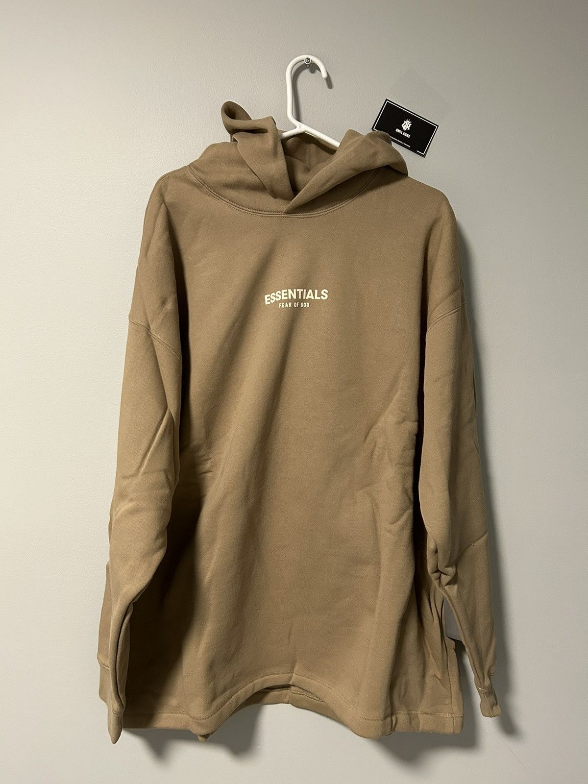 image of Fear Of God Essentials Relaxed Hoodie Oak in Oak Brown, Men's (Size XL)