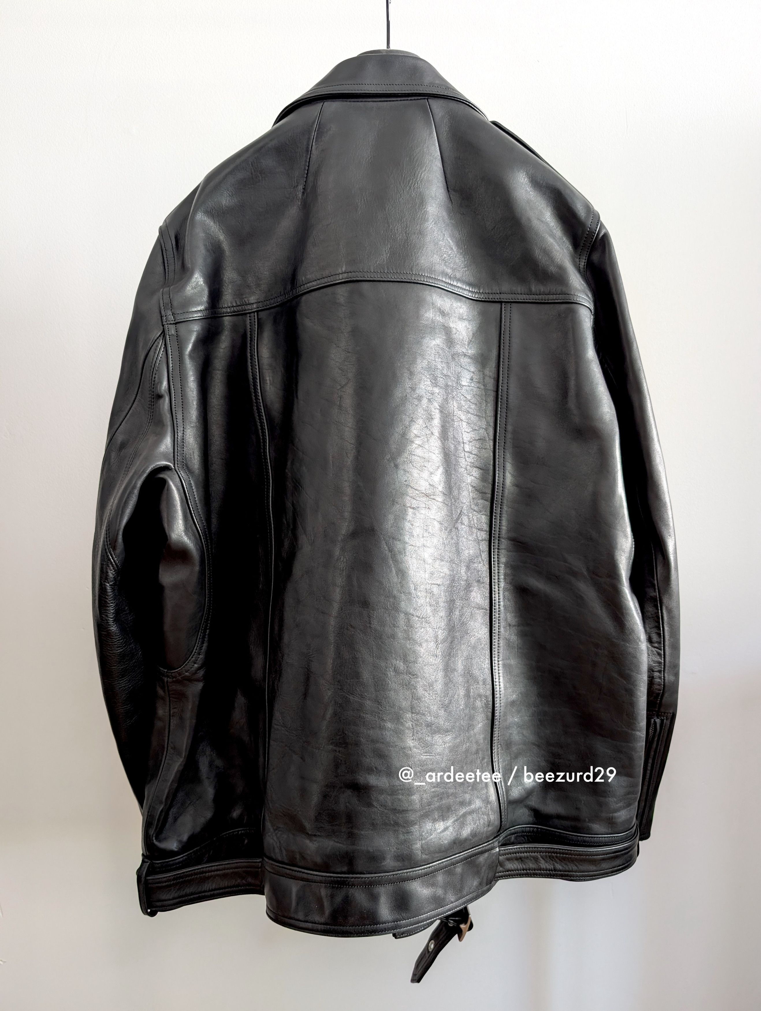 Rick Owens 💥SAMPLE HEAVY LEATHER JUMBO LUKE STOOGES JACKET Size US M / EU 48-50 / 2 - 3 Thumbnail