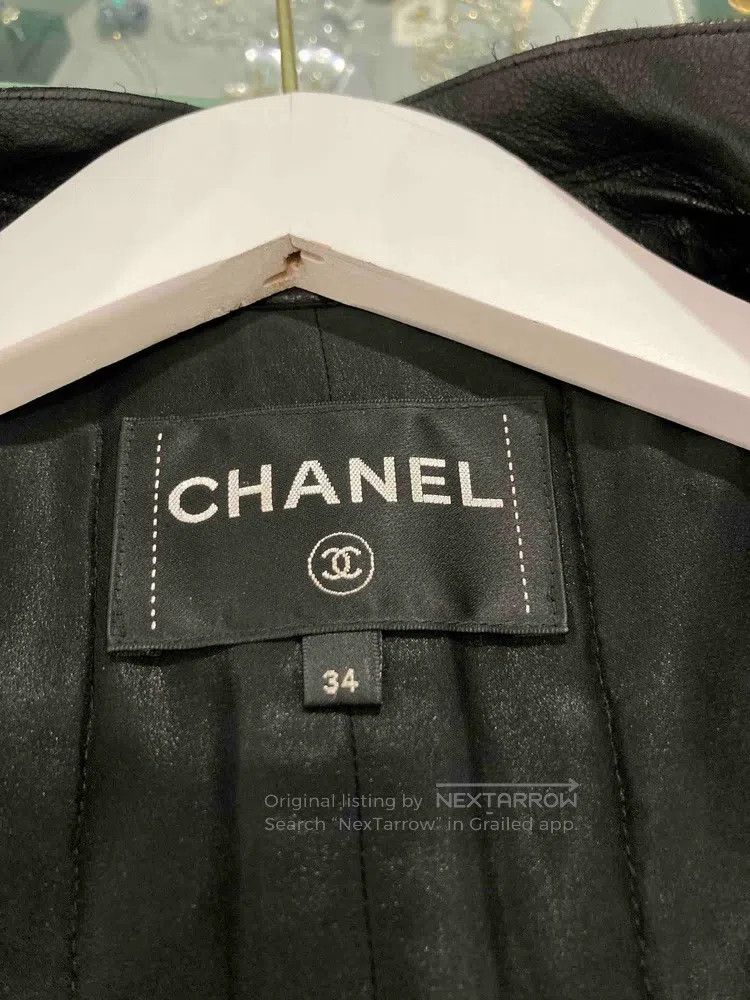 Chanel Chanel 17a Black and White Plaid Leather Jacket Size XXS / US 00 / IT 34 - 6 Thumbnail
