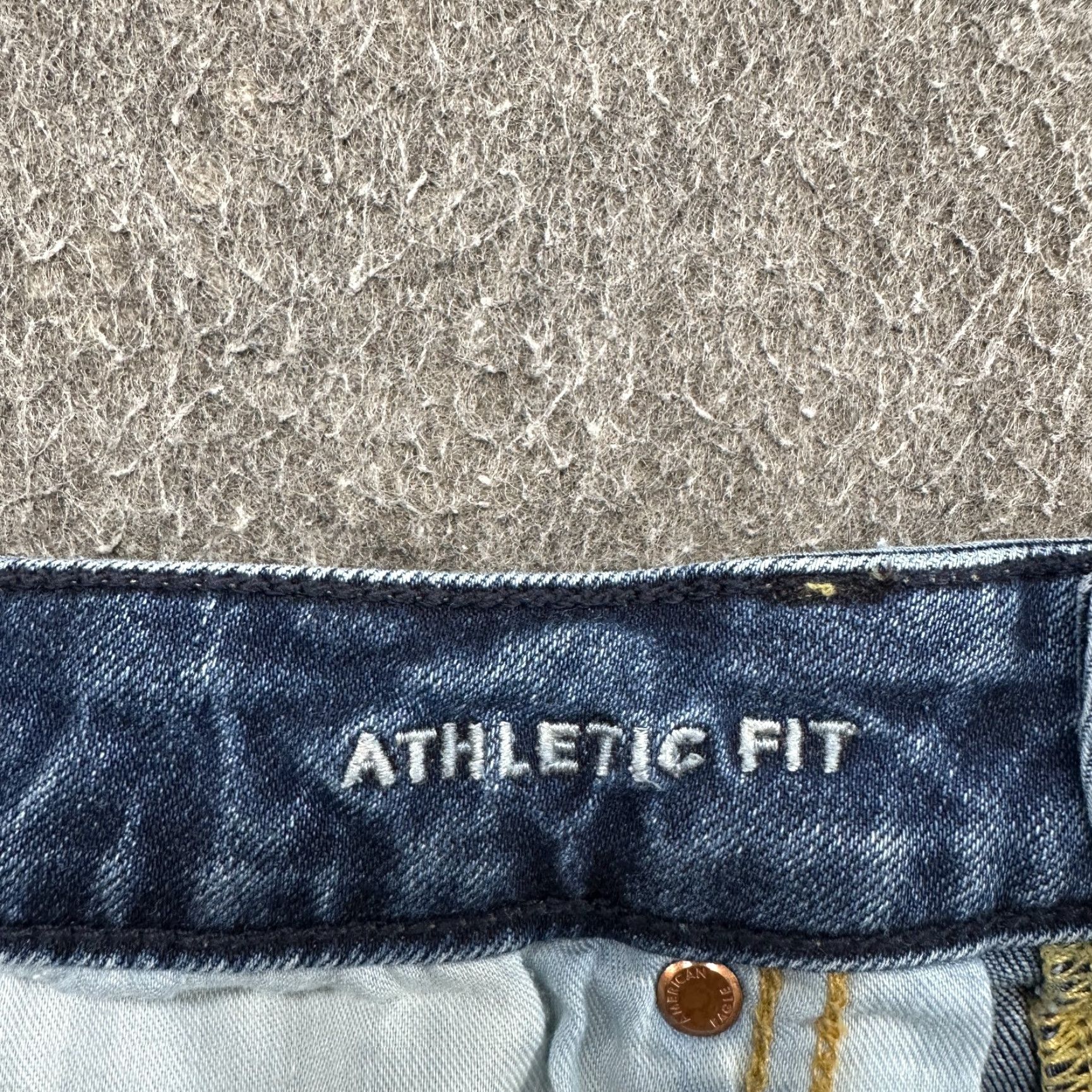 American Eagle Outfitters American Eagle Outfitters Jeans Mens 33x32 Blue Athletic Fit Medium Wash Airflex Plus Denim Straight 5-Pocket Zipper Pocket Mens Regular Size US 33 - 5 Thumbnail