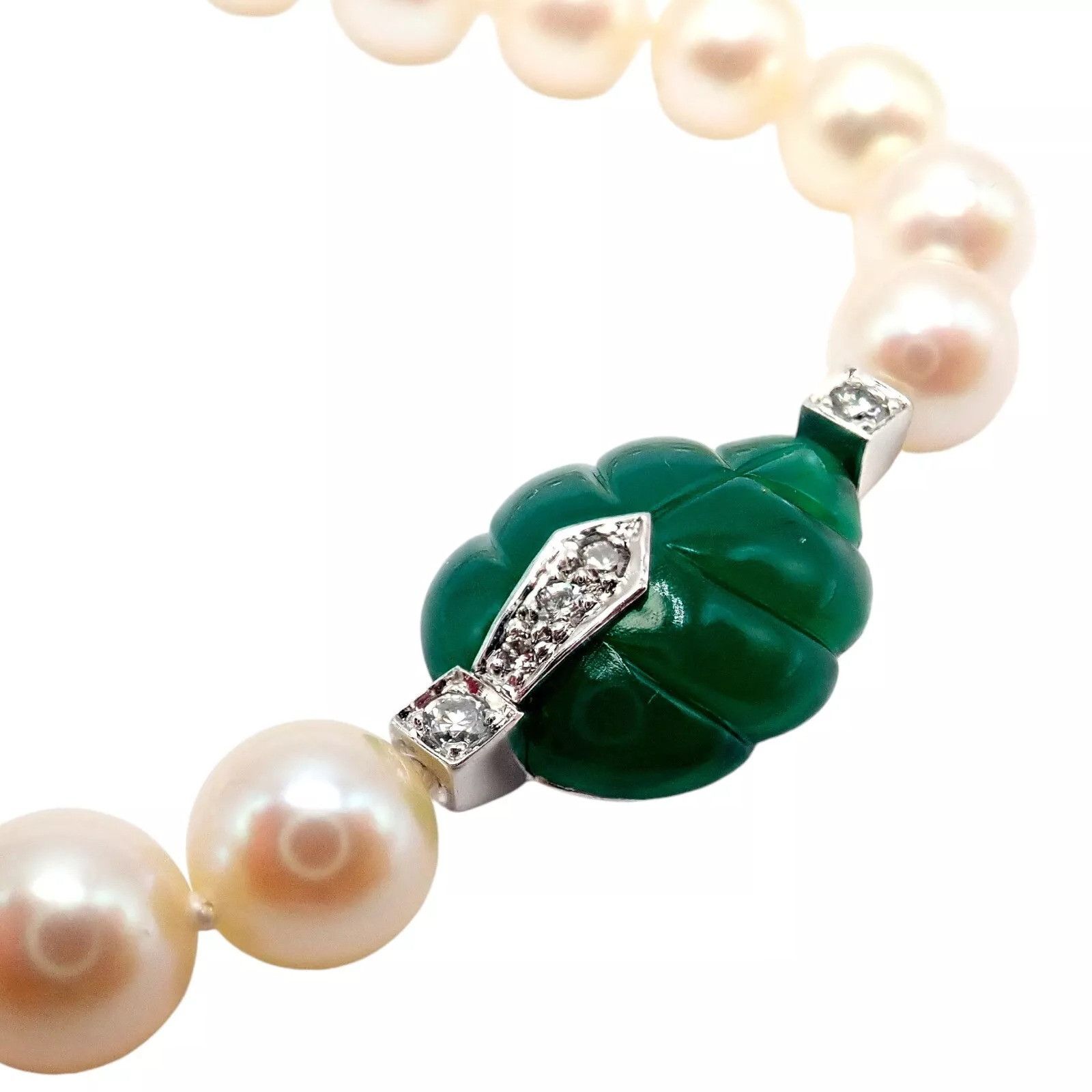 Cartier Cartier 18k 7mm Pearl Diamond Chalcedony Patiala Bracelet Size ONE SIZE - 8 Thumbnail