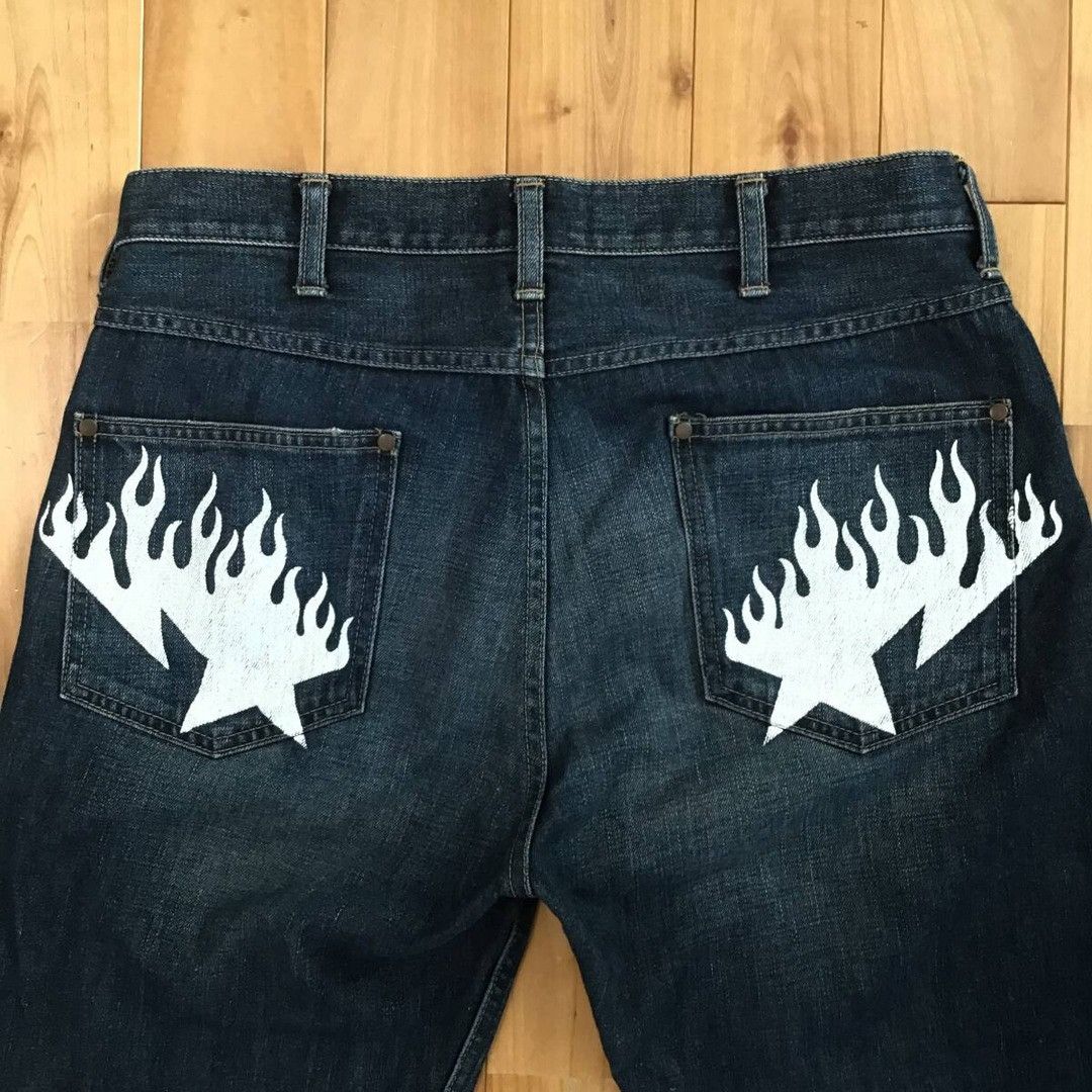 Bape Fire BAPE STA denim shorts a bathing ape star NIGO ★size M Size US 32 / EU 48 - 3 Thumbnail