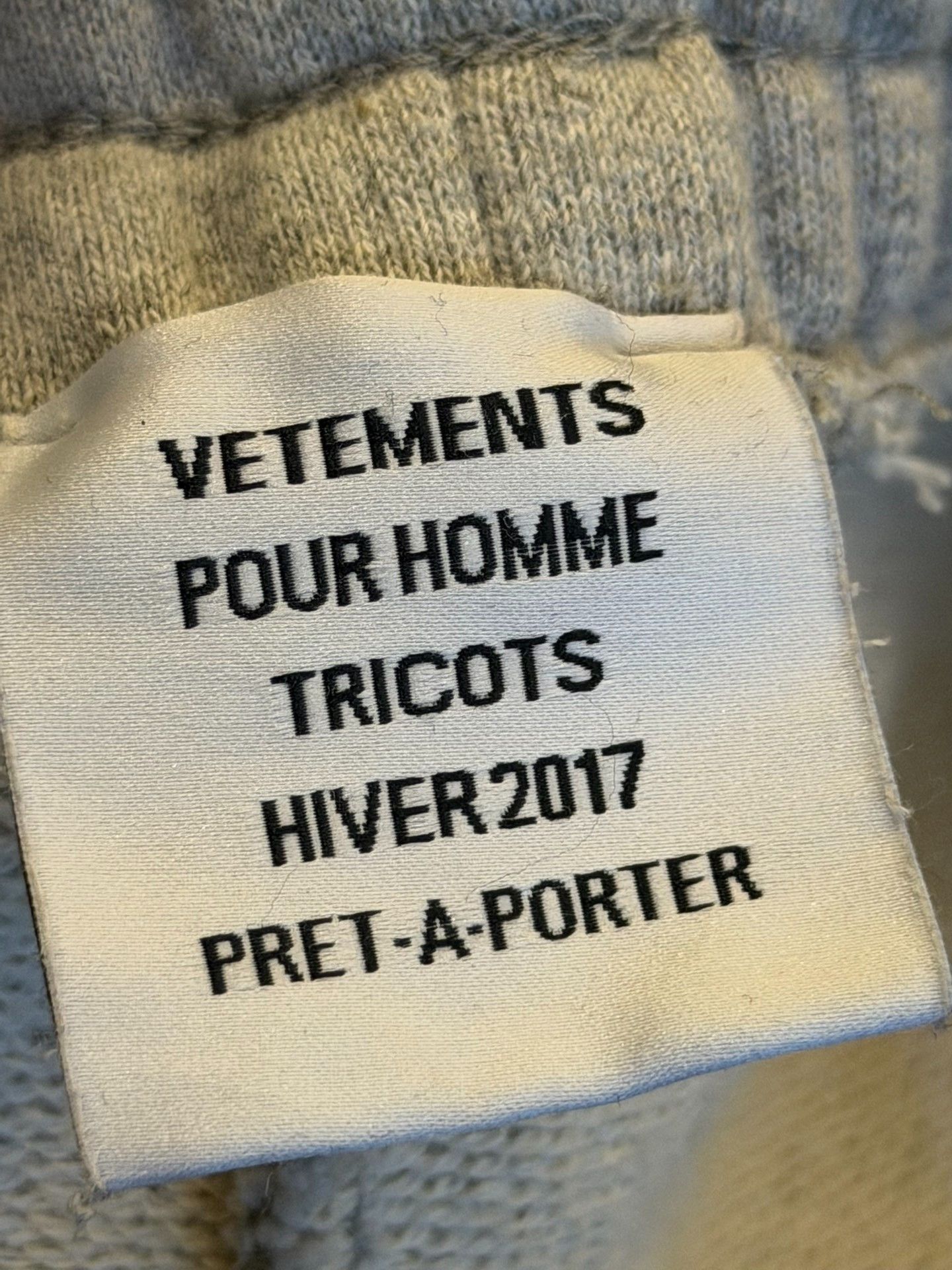 Vetements Vetements 2017 Gray Sweatpants Size US 26 / EU 42 - 4 Thumbnail