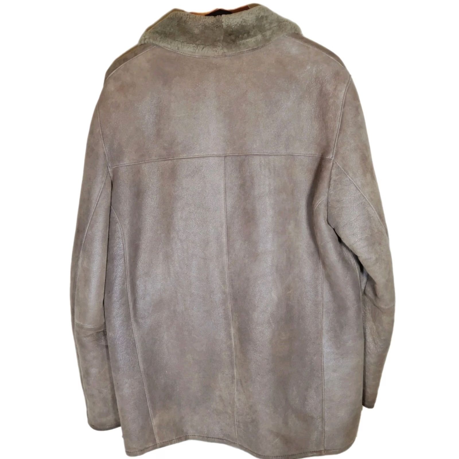 Vintage VINTAGE Goccia Jacket Brown Men 48 Bomber Sheepskin Lined Wool Shearling Mid-Length Button Pockets Casual Business 90s Mens Size US M / EU 48-50 / 2 - 3 Thumbnail