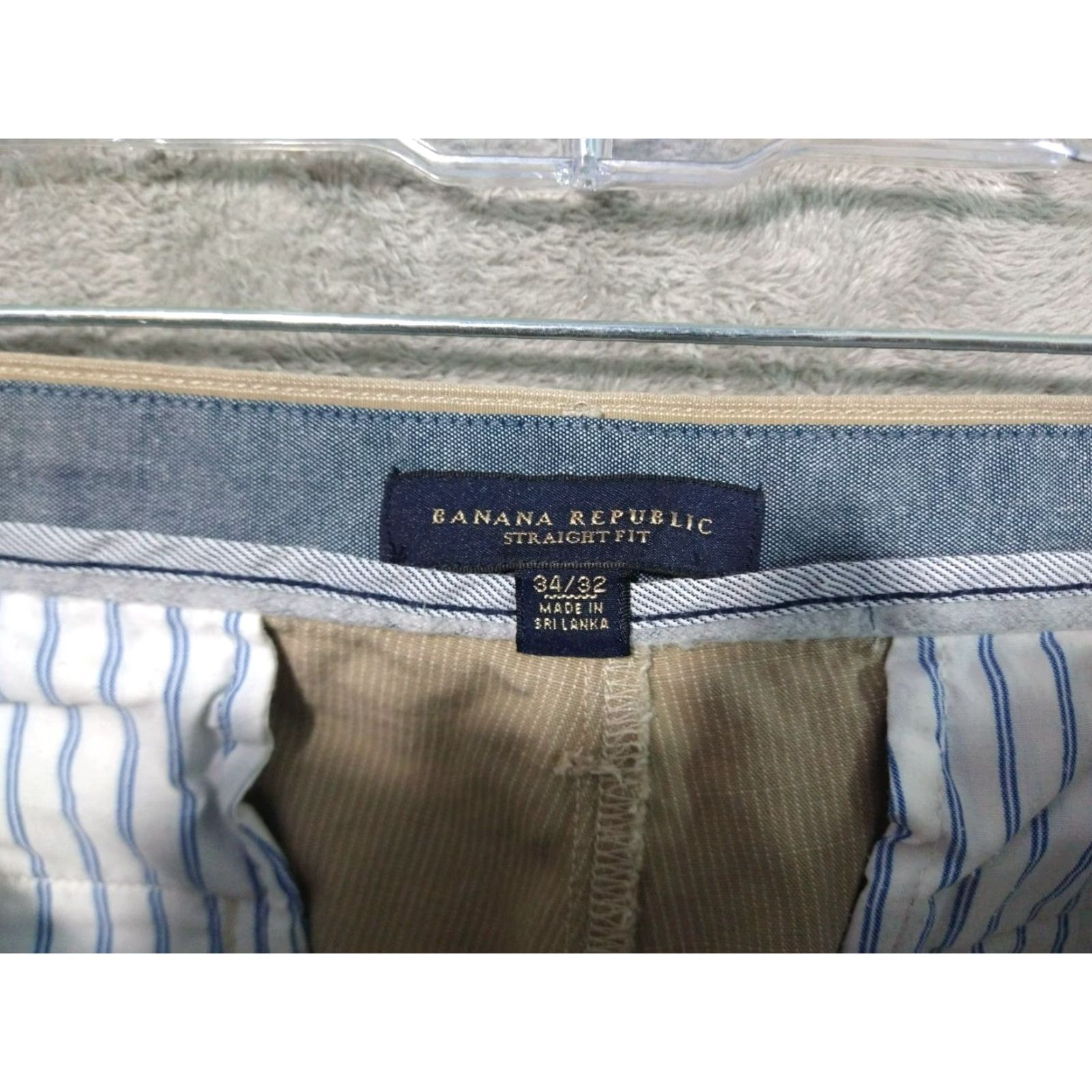 Banana Republic Banana Republic Pants Mens 34x26 Beige Chino Straight Fit Flat Front Mid Rise Casual Workwear City Preppy Mens Size US 34 / EU 50 - 6 Thumbnail