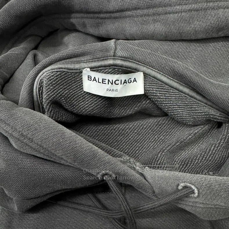 Balenciaga Balenciaga Washed Distressed Black Hoodie Size US S / EU 44-46 / 1 - 6 Thumbnail