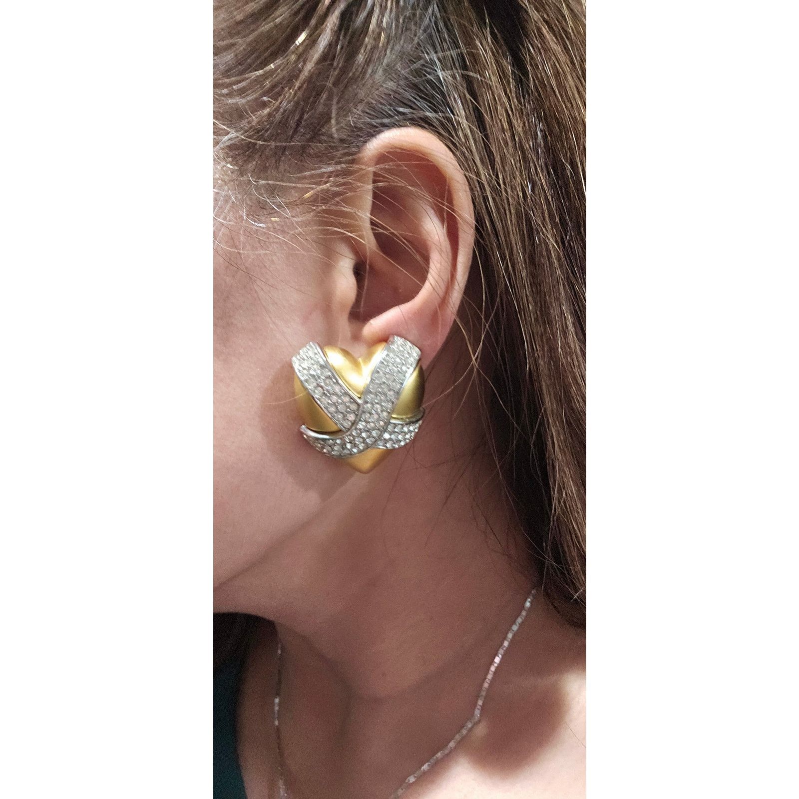 Givenchy 1980s Givenchy Heart Clip-on Earrings Size ONE SIZE - 3 Thumbnail