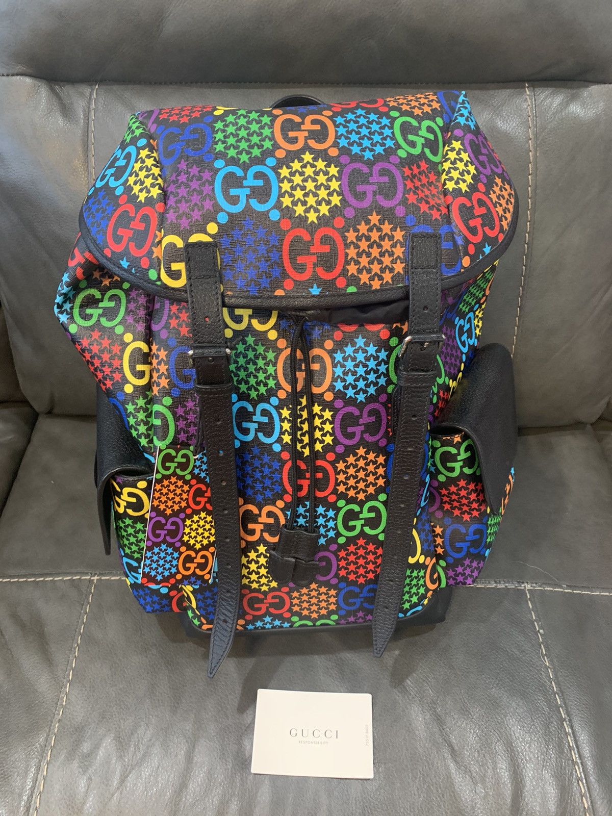 Gucci “gg” Large Psychedelic Leather Bag Limited edition Gucci x Euan Roberts Collection continues ? main image 2