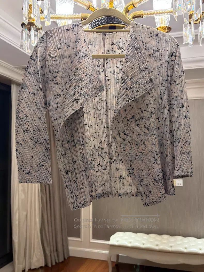 Issey Miyake Issey Miyake Marble pattern cardigan Size L / US 10 / IT 46 - 1 Thumbnail