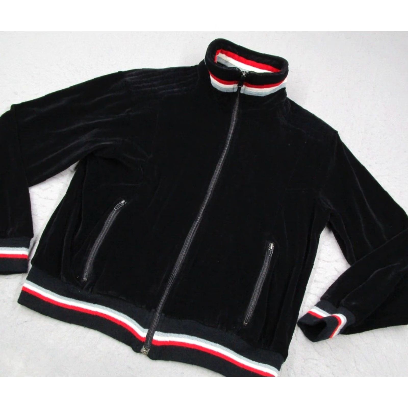 Vintage VINTAGE White Stag Mens Velour Jacket Medium Black Full Zip Action Sports Retro Size US M / EU 48-50 / 2 - 2 Thumbnail