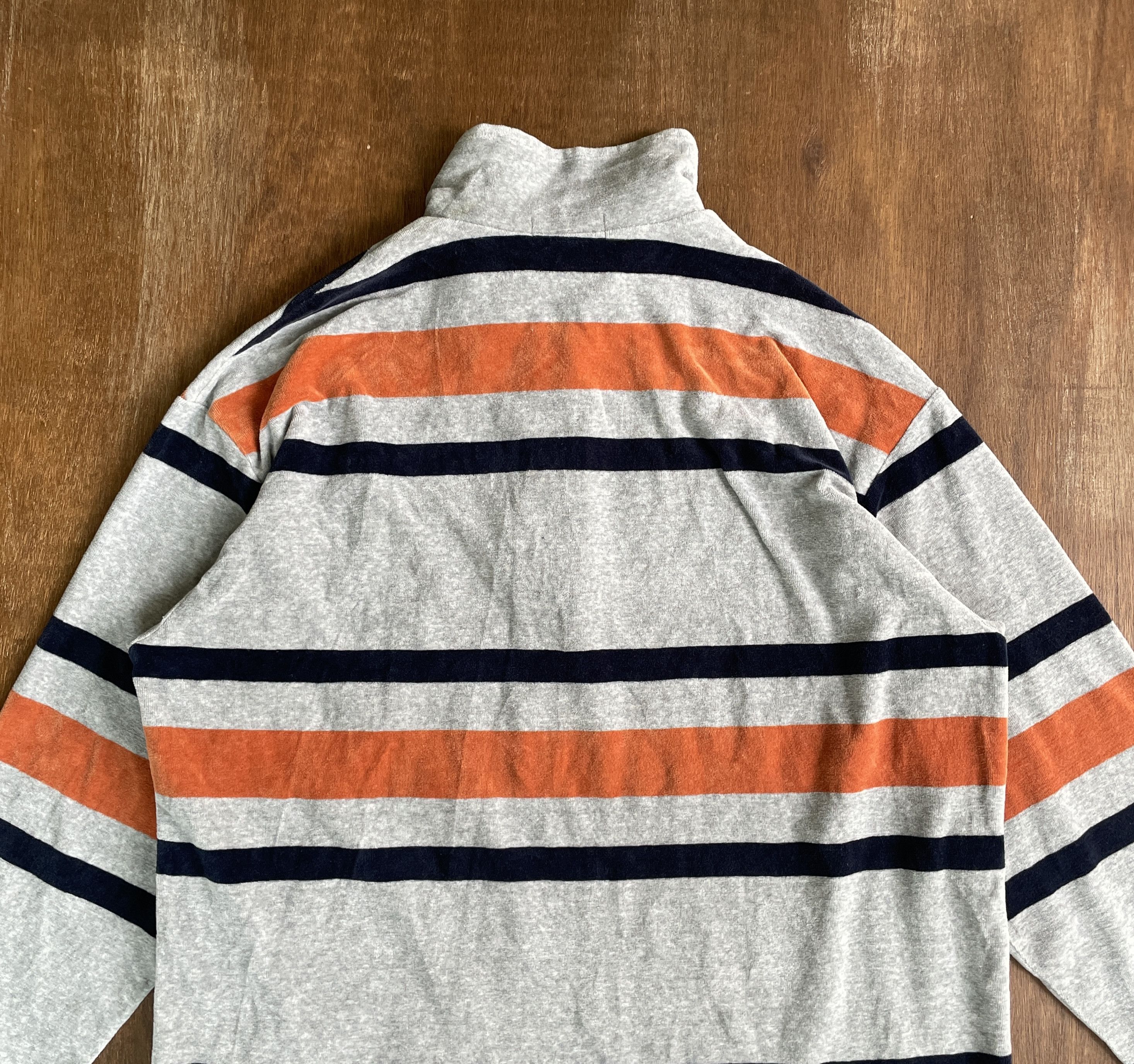 Issey Miyake Issey Miyake Half Zip Stripped Sweatshirt Size US L / EU 52-54 / 3 - 8 Thumbnail