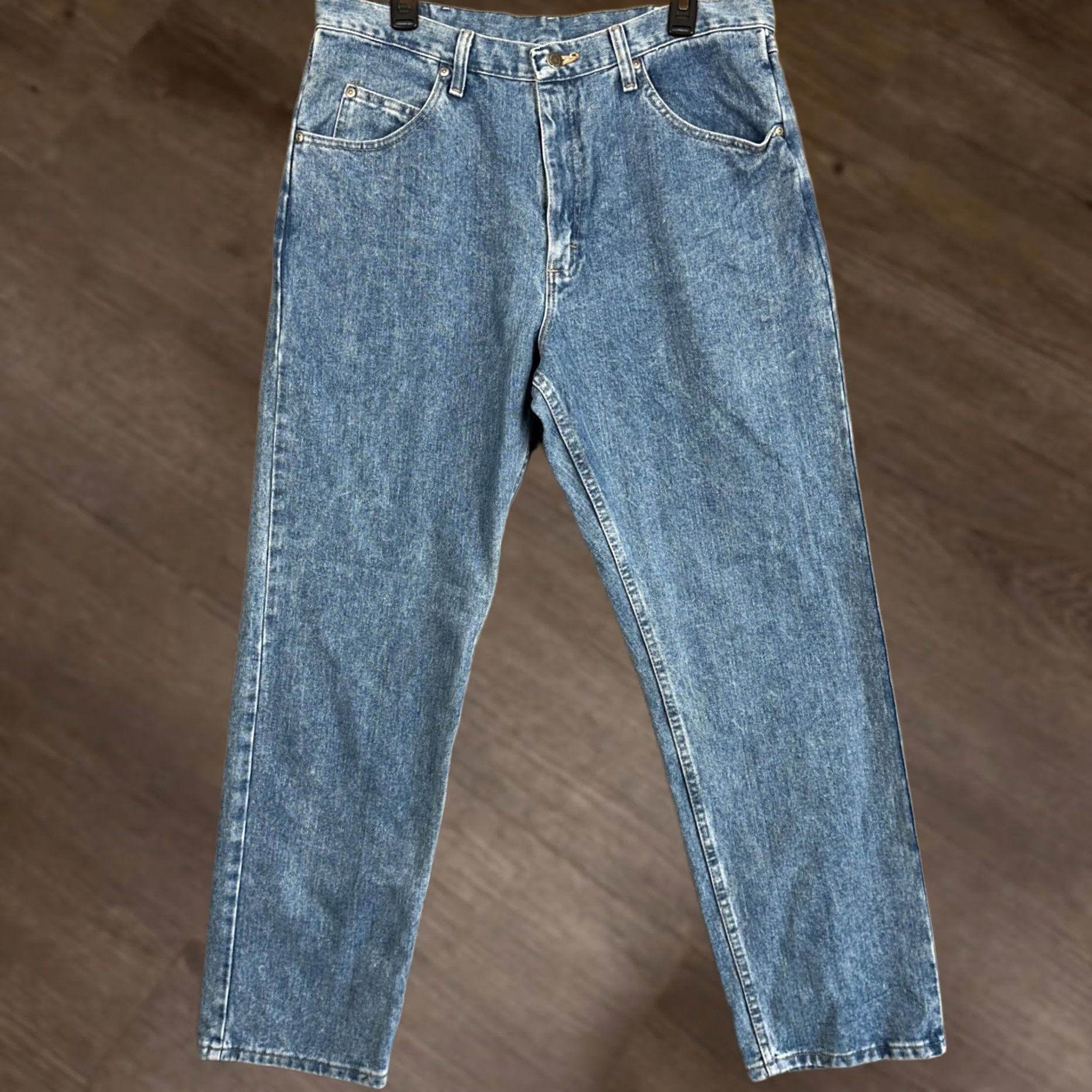 Wrangler VINTAGE? No — Wrangler Five Star Jeans Mens 36X32 Blue Relaxed Fit Straight Leg 5 Pockets Size US 36 / EU 52 - 1 Thumbnail