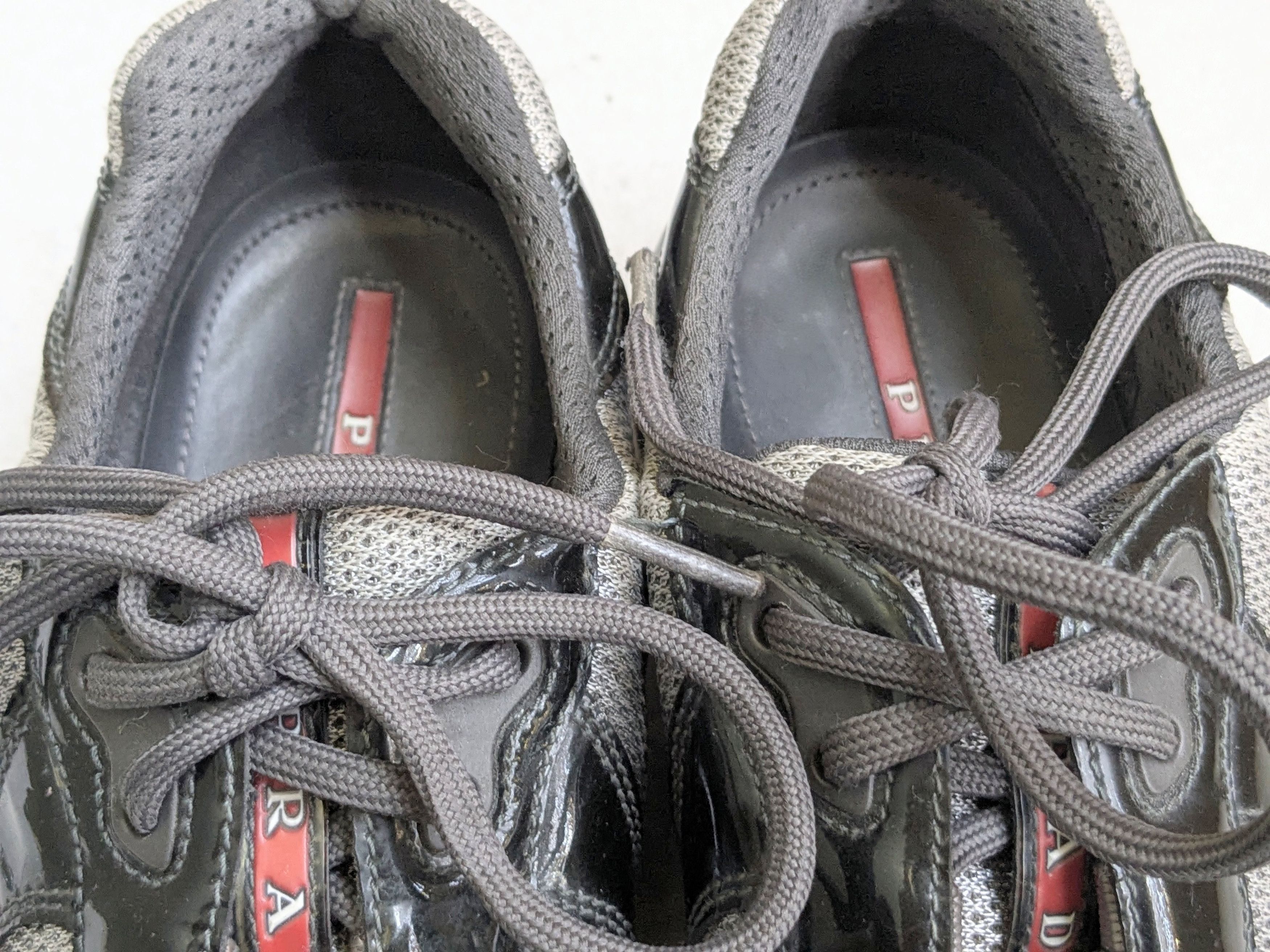 Prada Prada America's Cup Sneakers Gray Patent Leather 9 Low Top Size US 9 / EU 42 - 6 Thumbnail