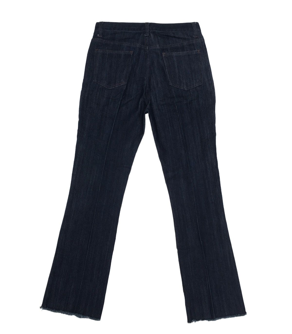 Japanese Brand BACK NUMBER FLARE MINI BOOTCUT JEANS RELEASE HEM WOMEN Size 29" - 2 Thumbnail