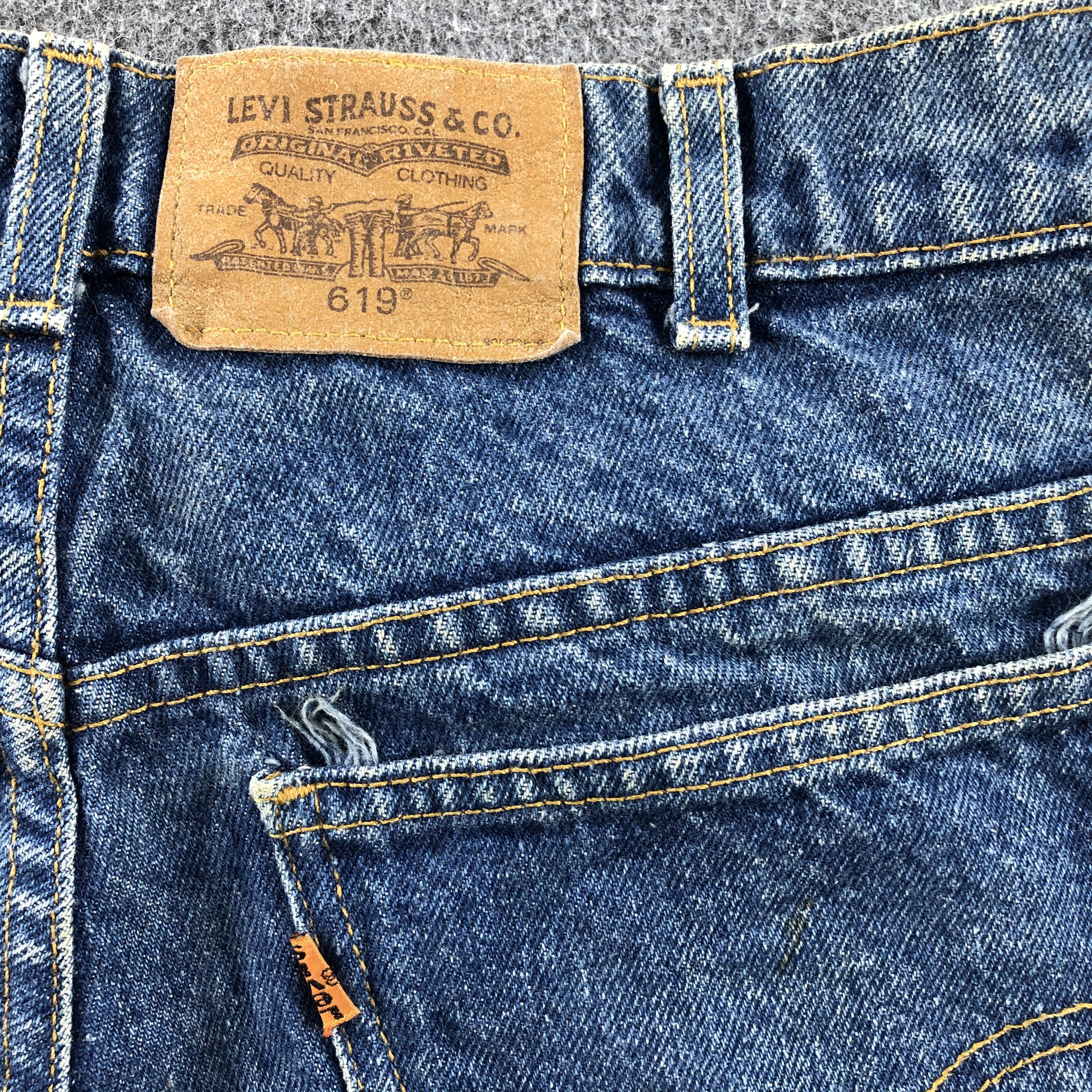 Levi's Vintage 90s Stone Wash Levis 619 Orange Tab Jeans-J1242 Size US 31 - 5 Thumbnail