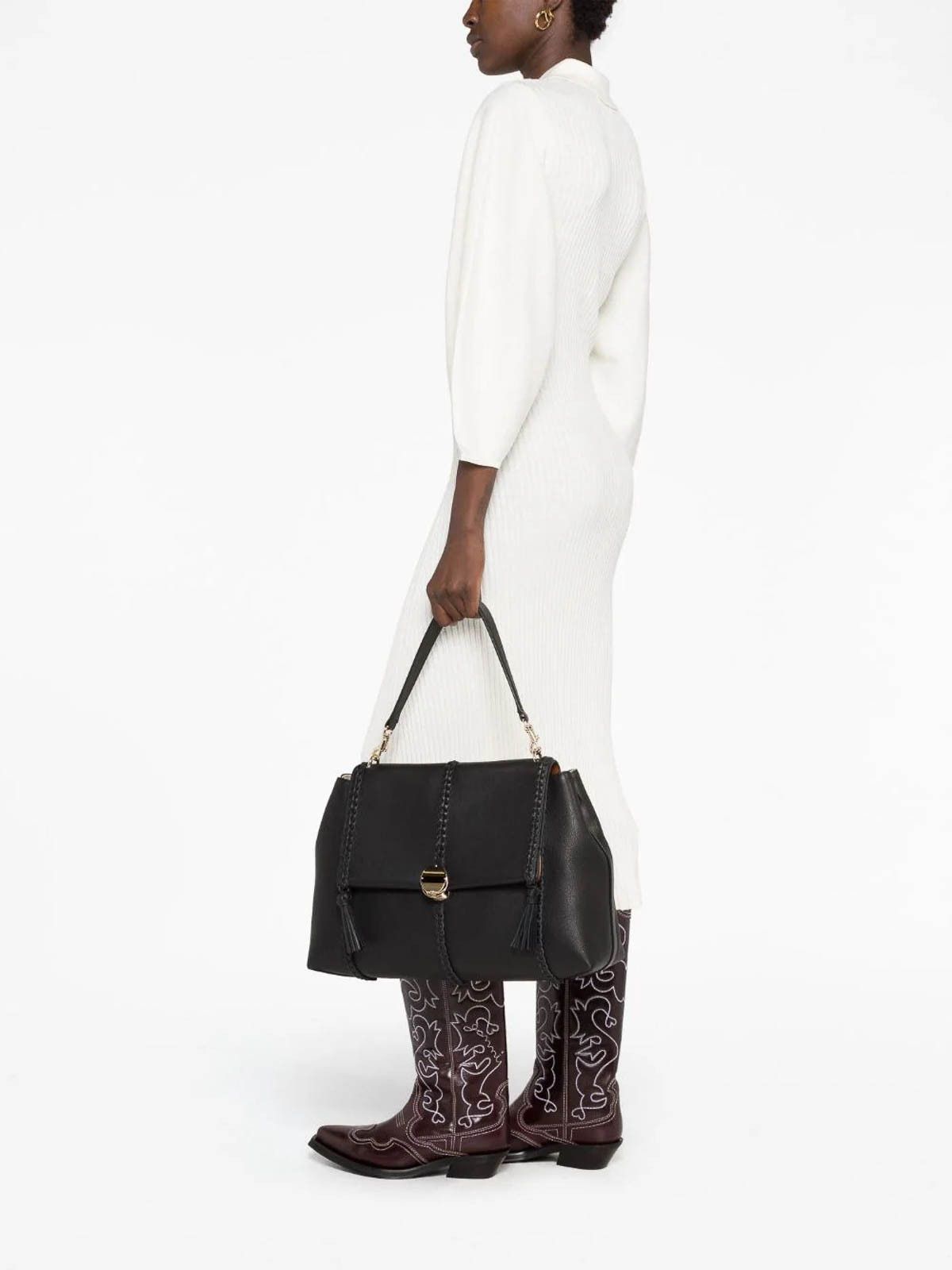 Chloe o1loc1c0325 Size: OS / CHC23 Penelope Large Bag in Black Size ONE SIZE - 5 Thumbnail