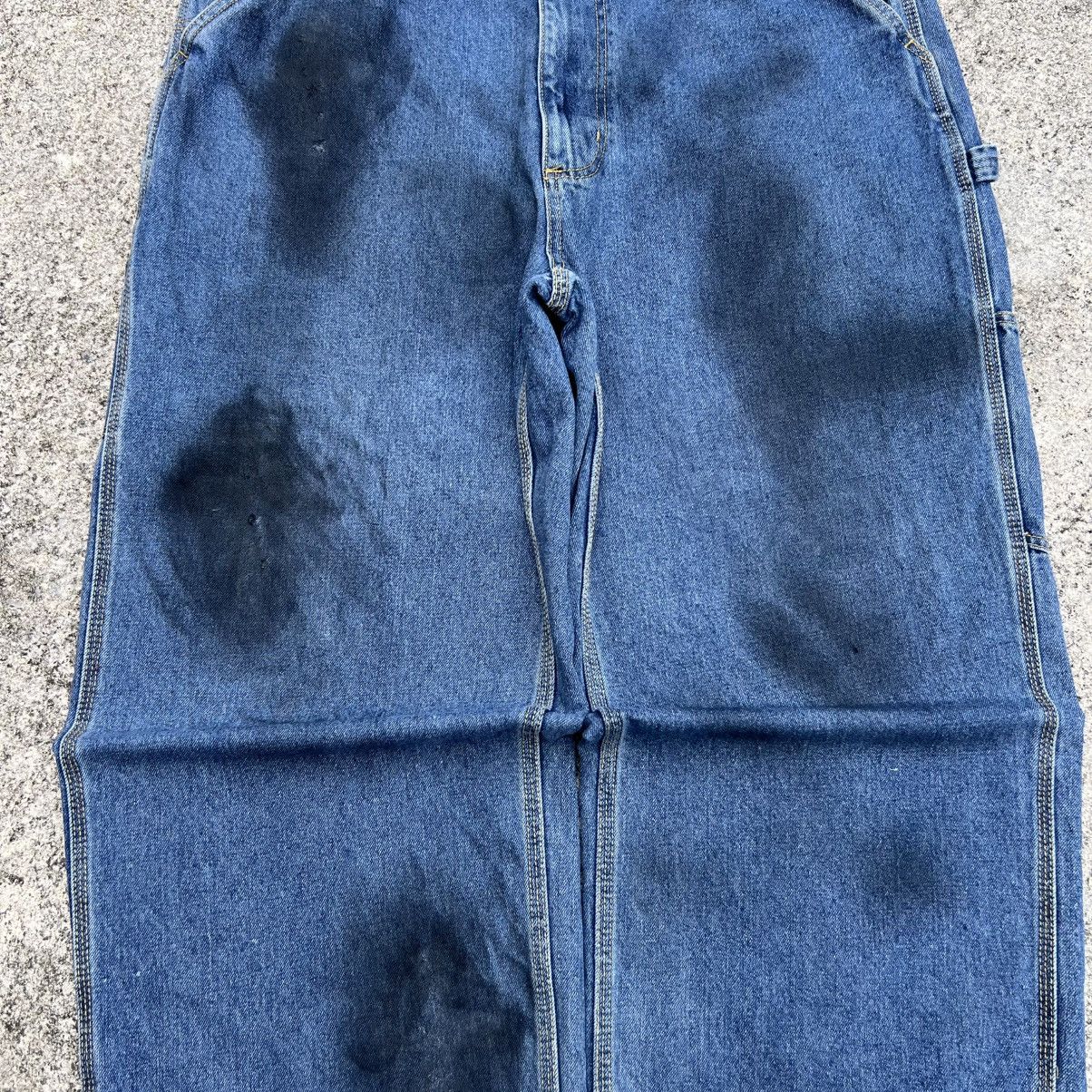 Japanese Brand “y2k style” PAINTED CARPENTER BAGGY JEANS Size US 41 - 4 Thumbnail