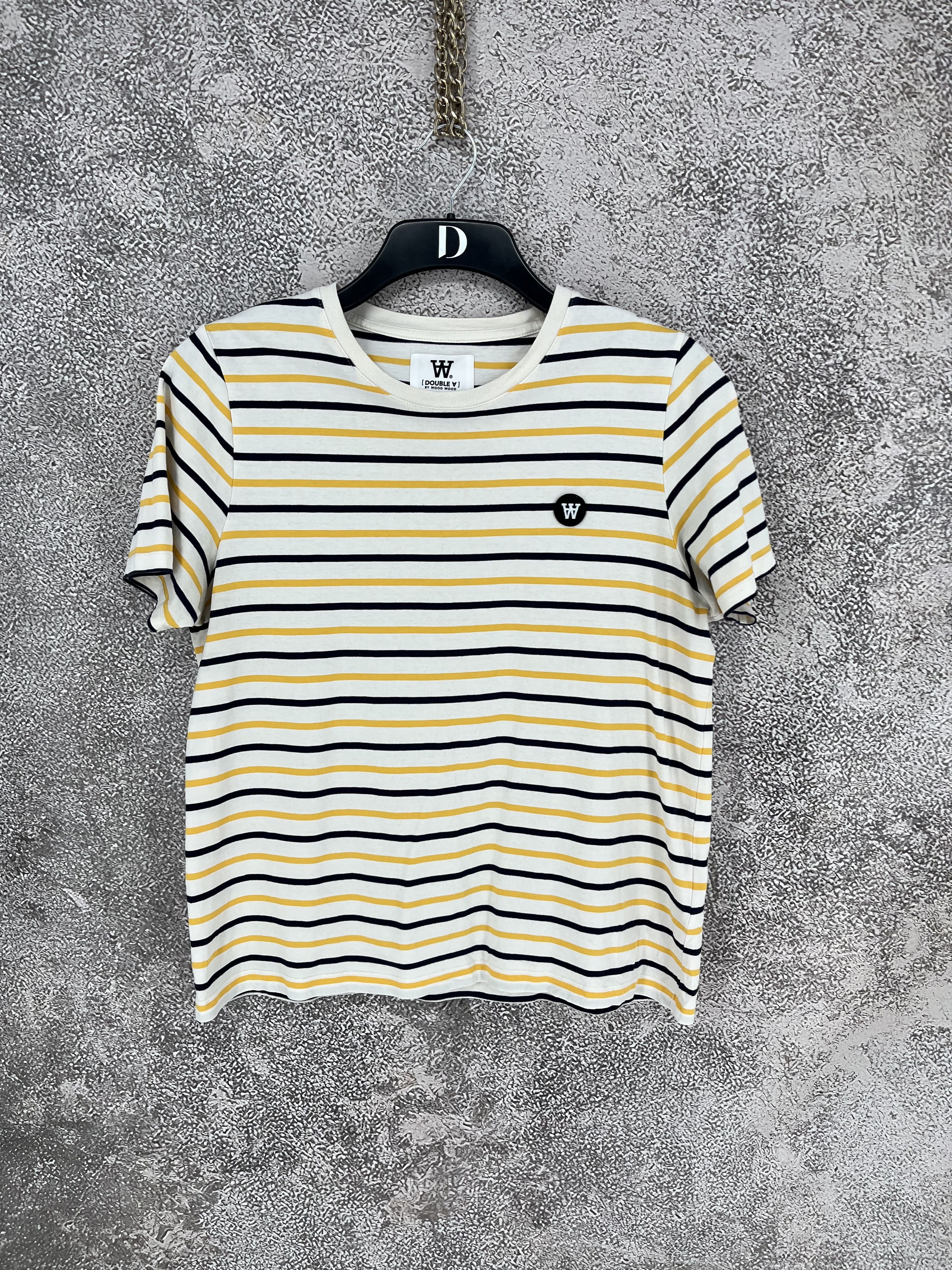 Wood Wood Wood Wood Mia Stripe T-shirt off-white/yellow stripes Size L / US 10 / IT 46 - 1 Thumbnail
