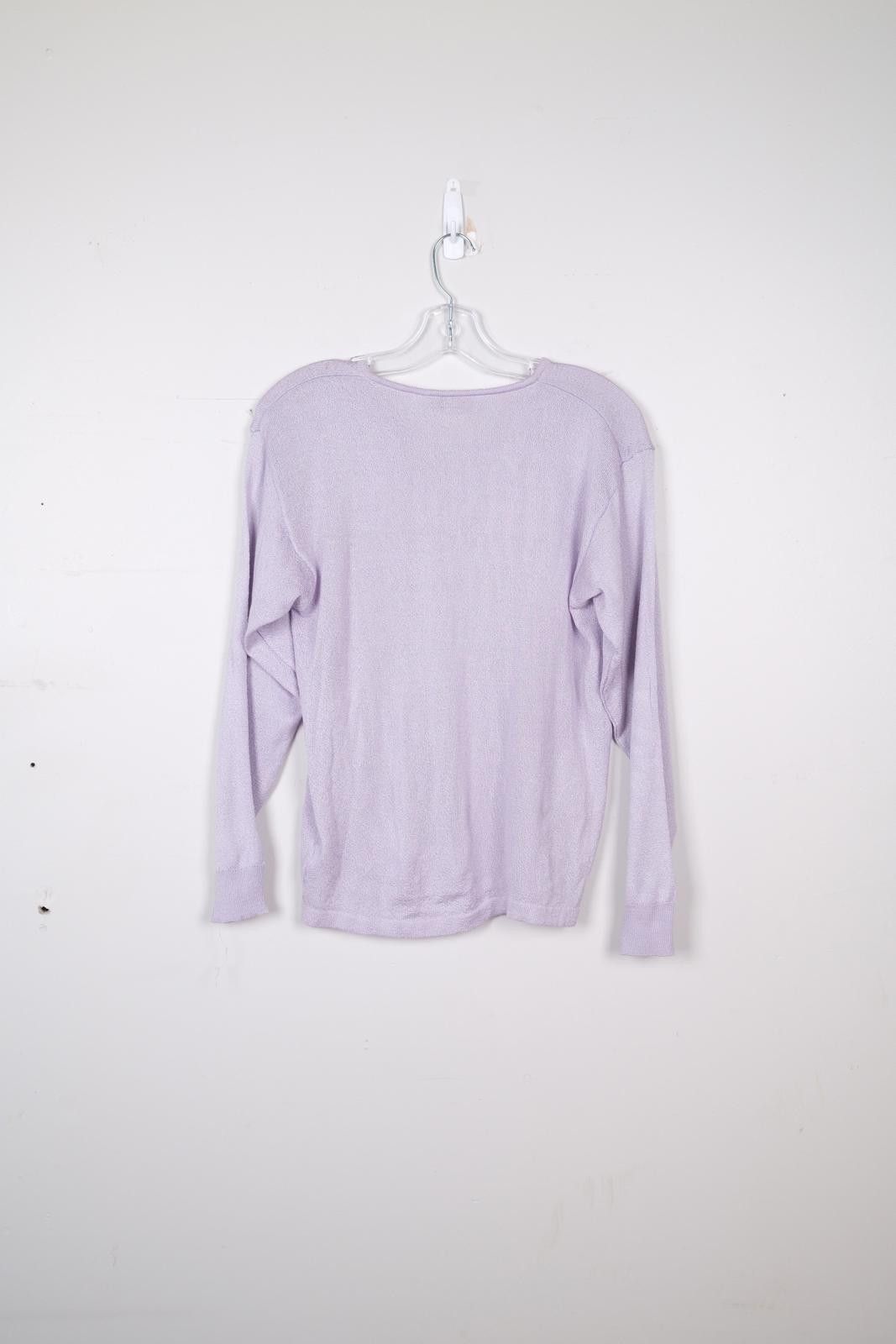 Other 00's Per V-Neck Knit Purple Sweater Size US M / EU 48-50 / 2 - 2 Thumbnail