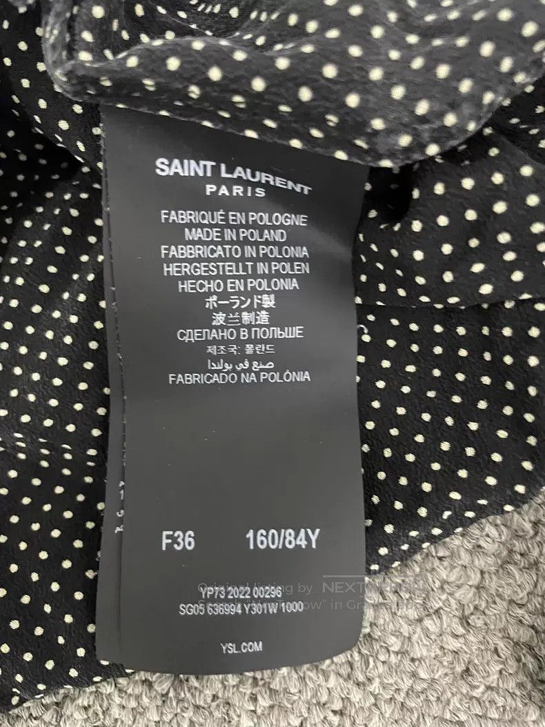 Saint Laurent Paris Saint Laurent Paris Employee Small Polka Dot Uniform Shirt Size XS / US 0-2 / IT 36-38 - 5 Thumbnail